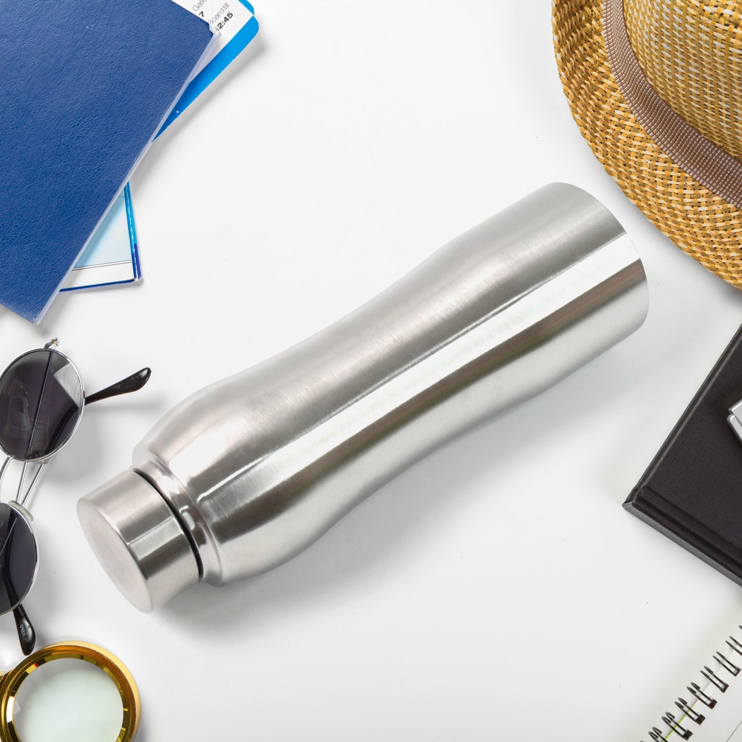 Vacuum insulated water bottle keeping beverages hot or cold