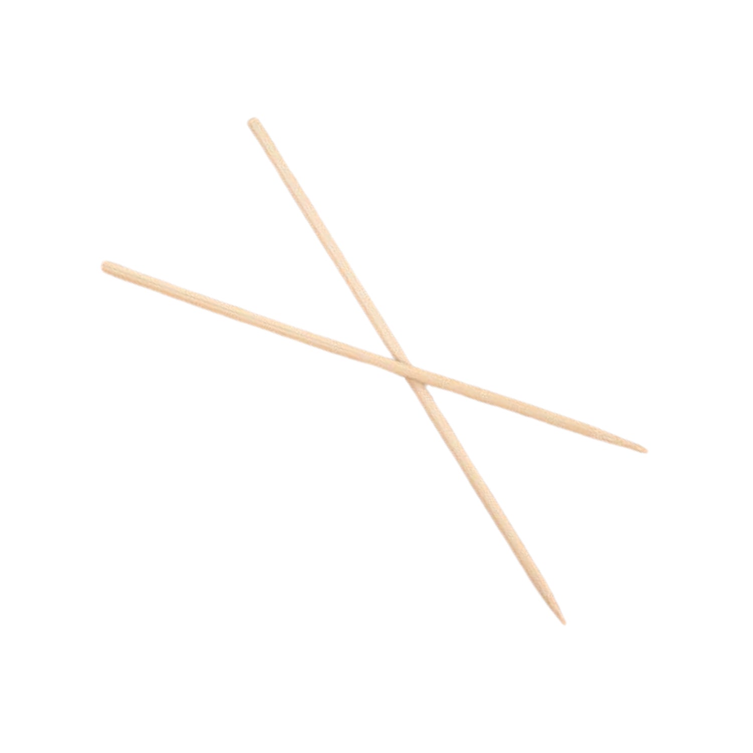 Close-up view of bamboo BBQ skewers holding food on a grill.