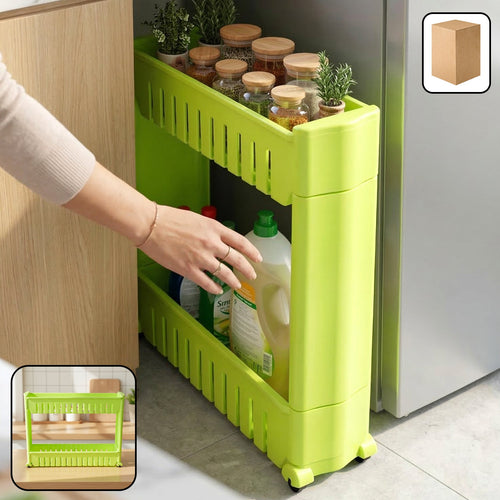 Plastic storage rack for space-saving organization