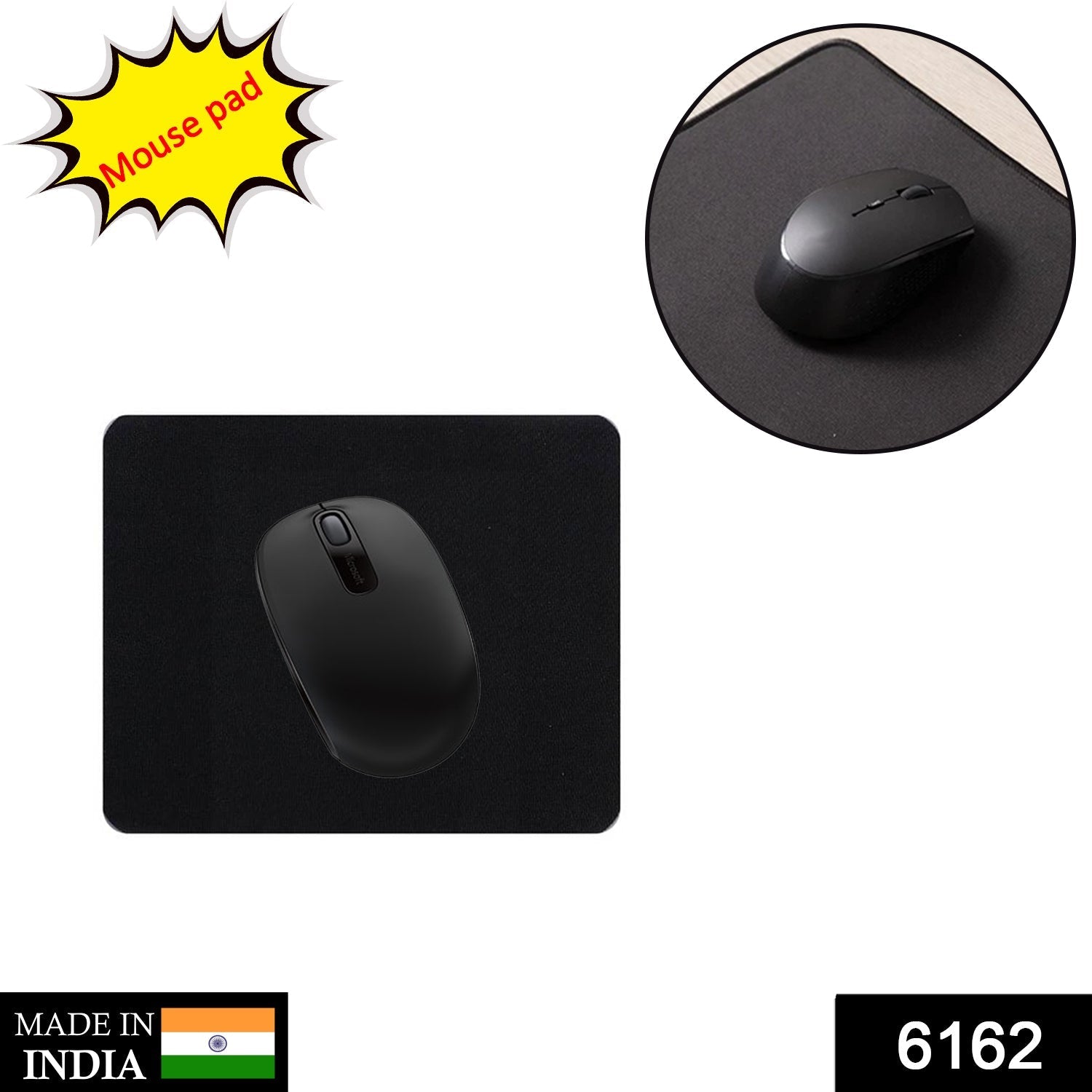 A versatile mouse pad suitable for both computer and laptop setups.