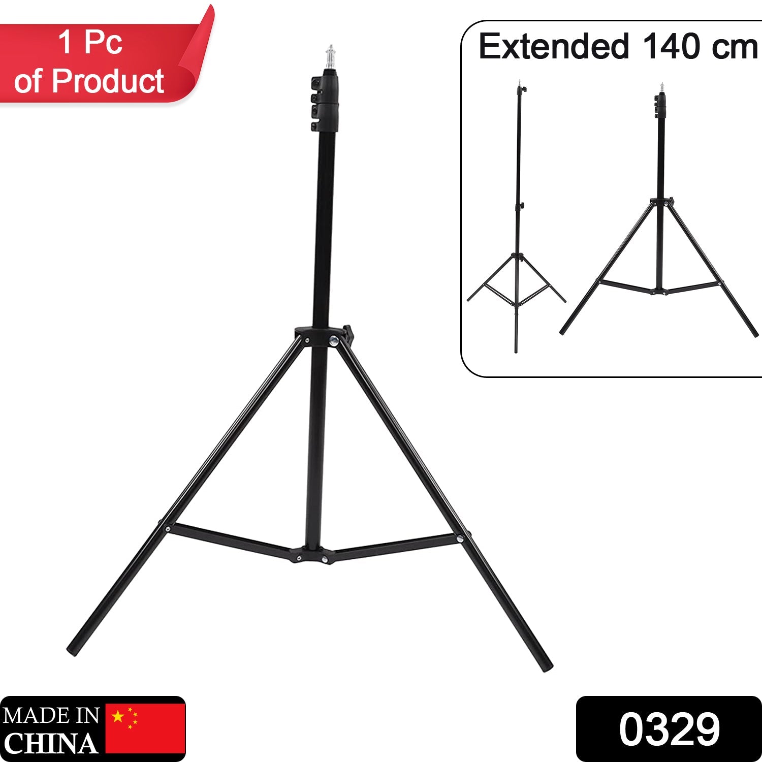 Compact DSLR tripod with its legs extended, ready for stable low-level shooting.