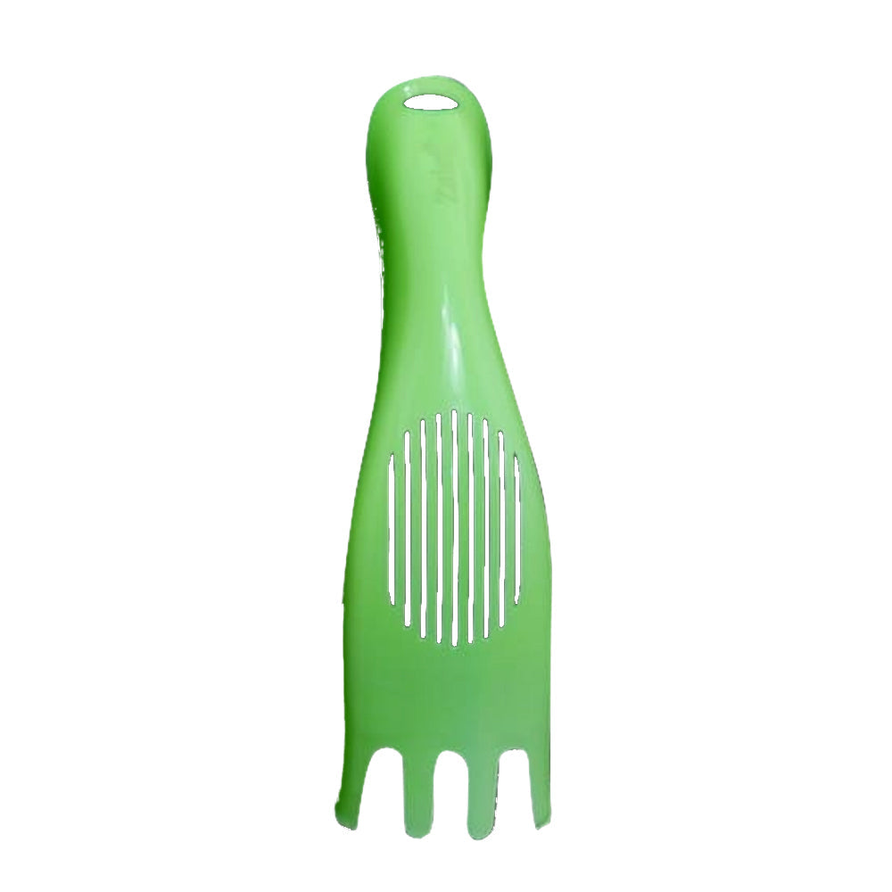 Close-up of the rice sieve washer with ergonomic handle for firm grip.