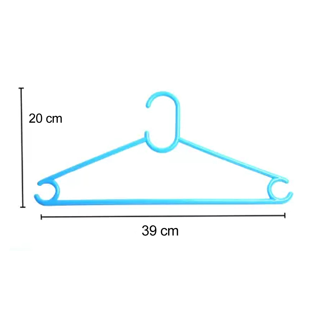 An individual durable plastic clothes hanger, suitable for various garments.