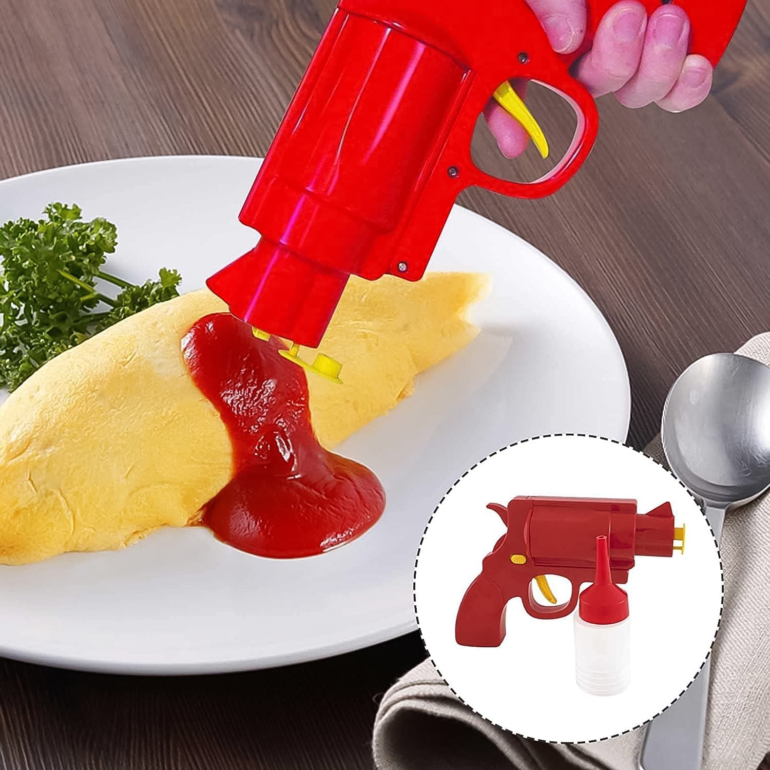 Ketchup dispenser condiment gun bottle for ketchup and mustard sauces