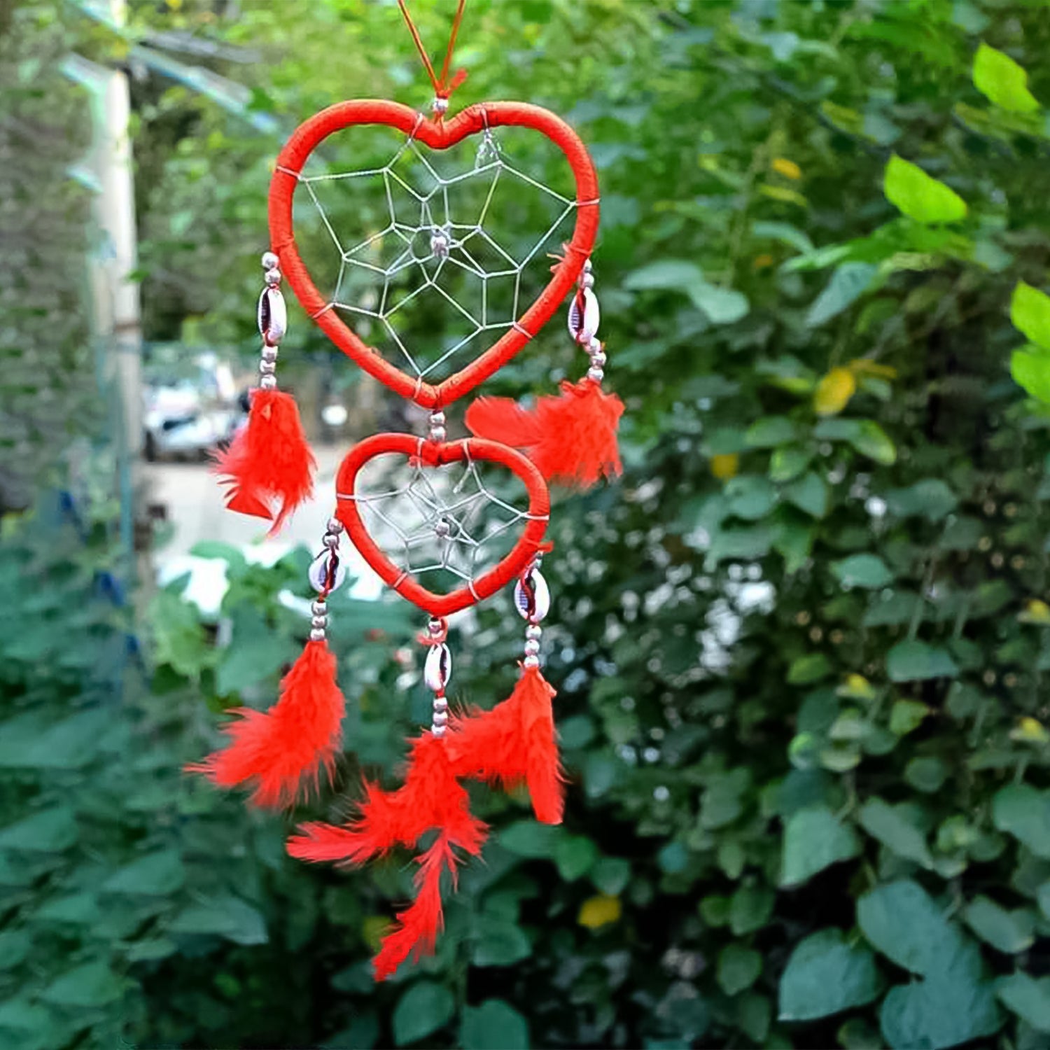 Handmade wind chimes wall hanging with mixed design for garden decor