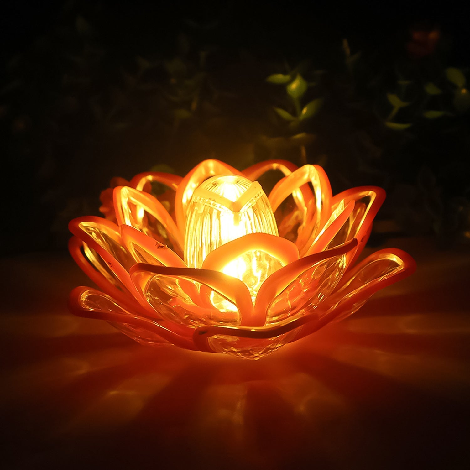 Elegant lotus-shaped LED candle light for home decoration