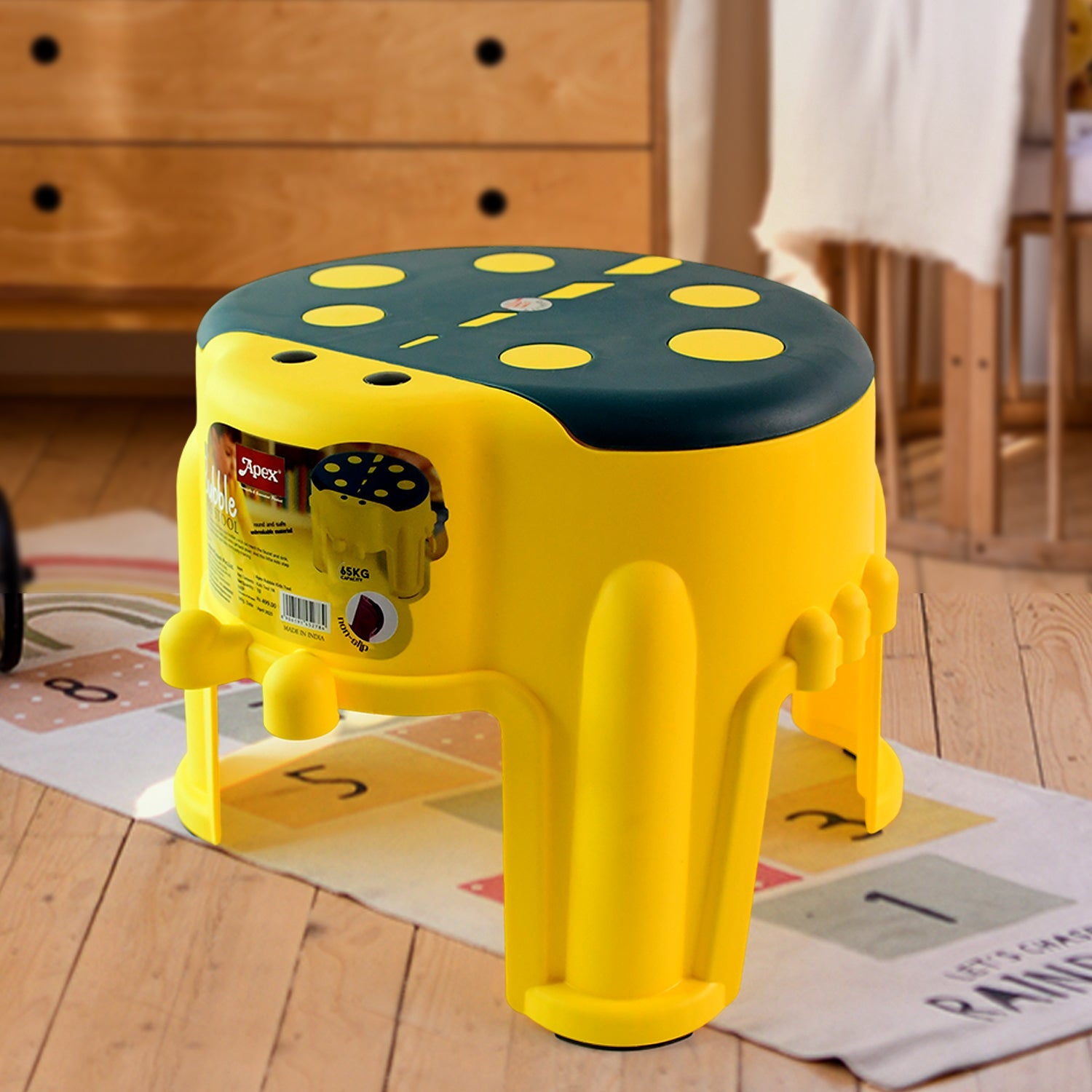 Lightweight and portable kids step stool ideal for indoor and outdoor
