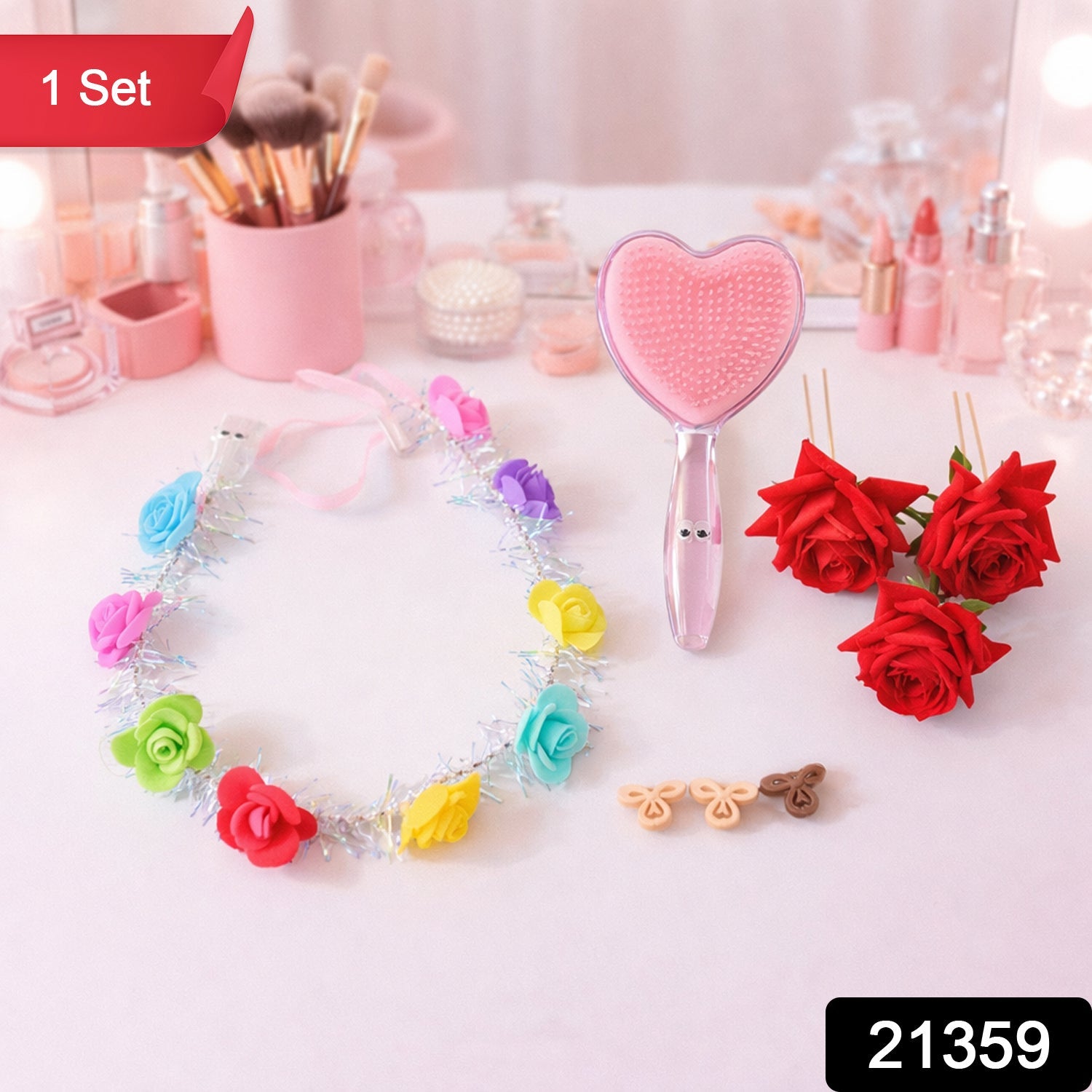 Heart-shaped detangling hair brush for smooth hair care