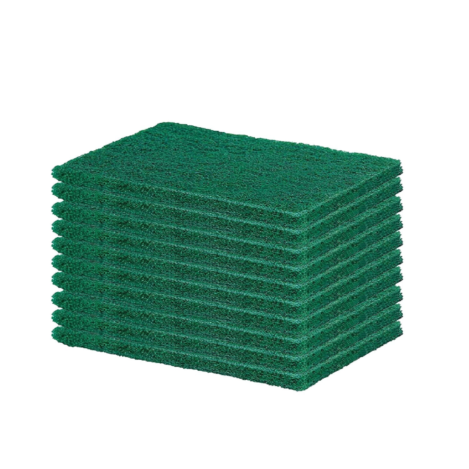 Close-up of an aqua green scrub sponge pad, showcasing its texture.