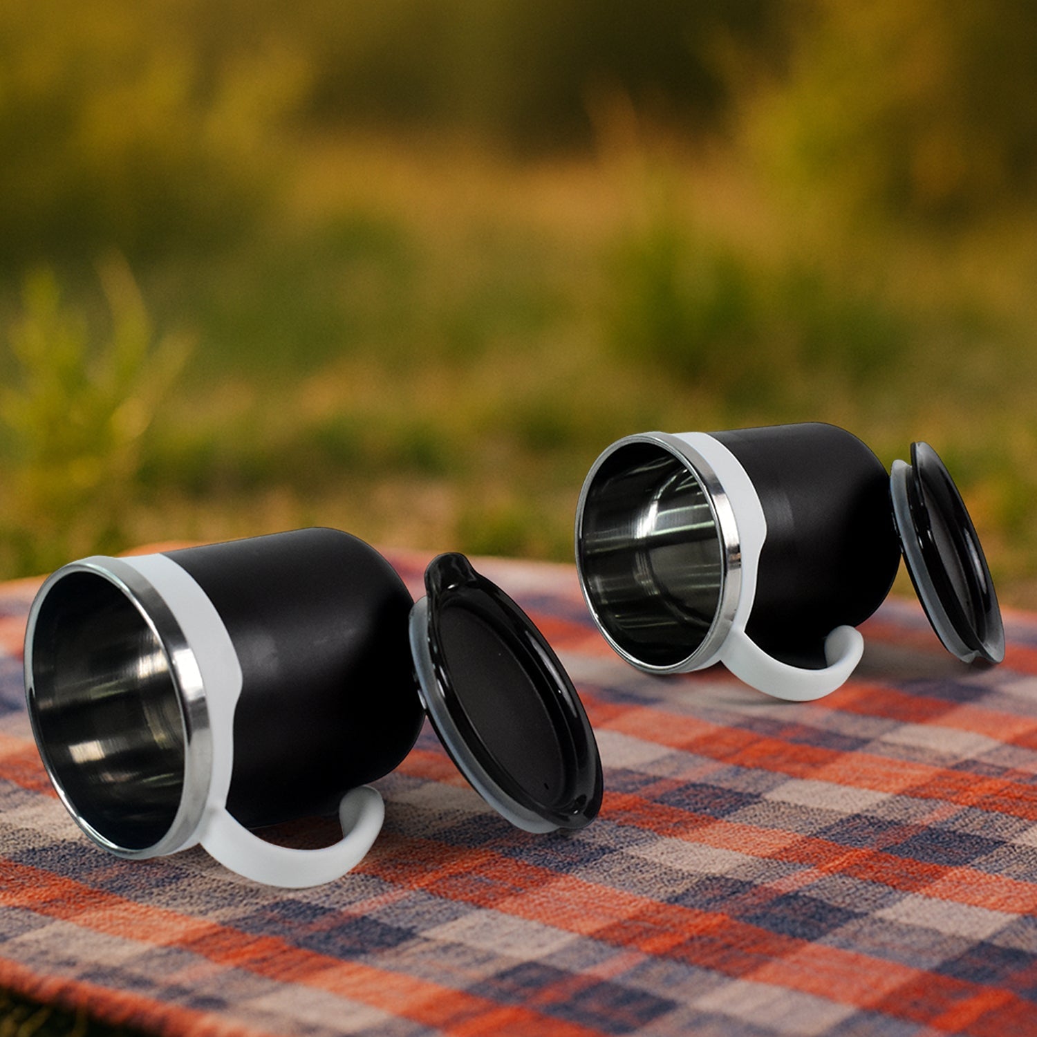 Close-up of a 250ml mocha mug, highlighting its capacity and sleek design.