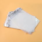 Self-adhesive transparent courier polybag showcasing secure packaging
