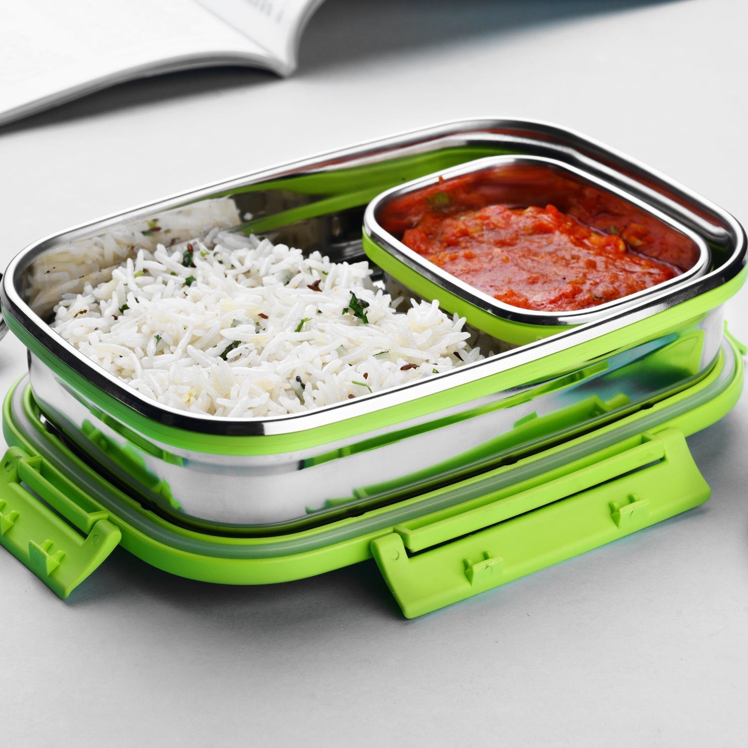 Ganesh Stainless Steel Lunch Pack for office and school use.