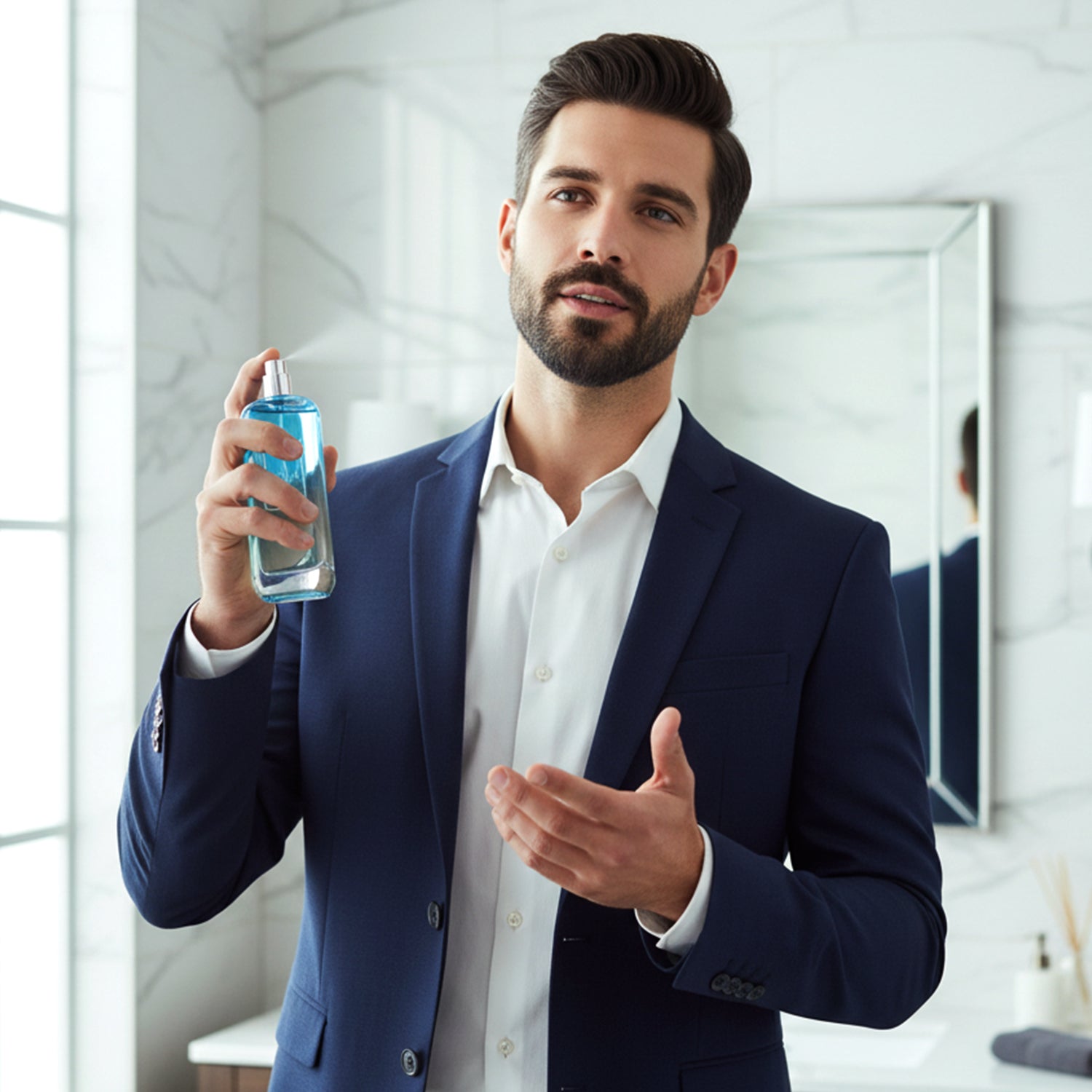 Splash feature image of Next Aqua Perfume in stylish bottle