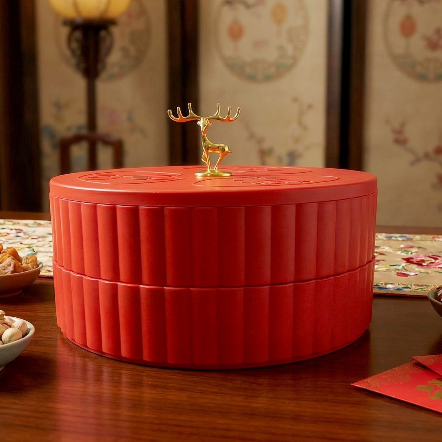 Decorative dry fruit tray ideal for festive table presentation