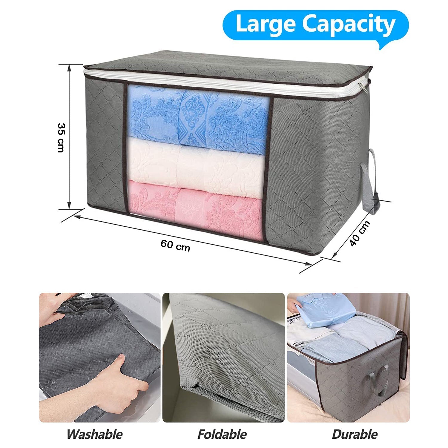 Multipurpose traveling storage bag, ideal for sorting various items efficiently.