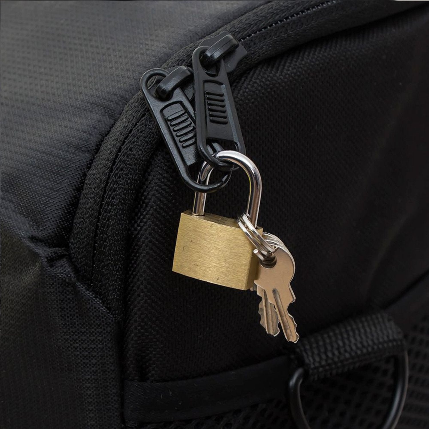 FortiLock Imitation Copper Lock securing a latch, demonstrating versatile use.