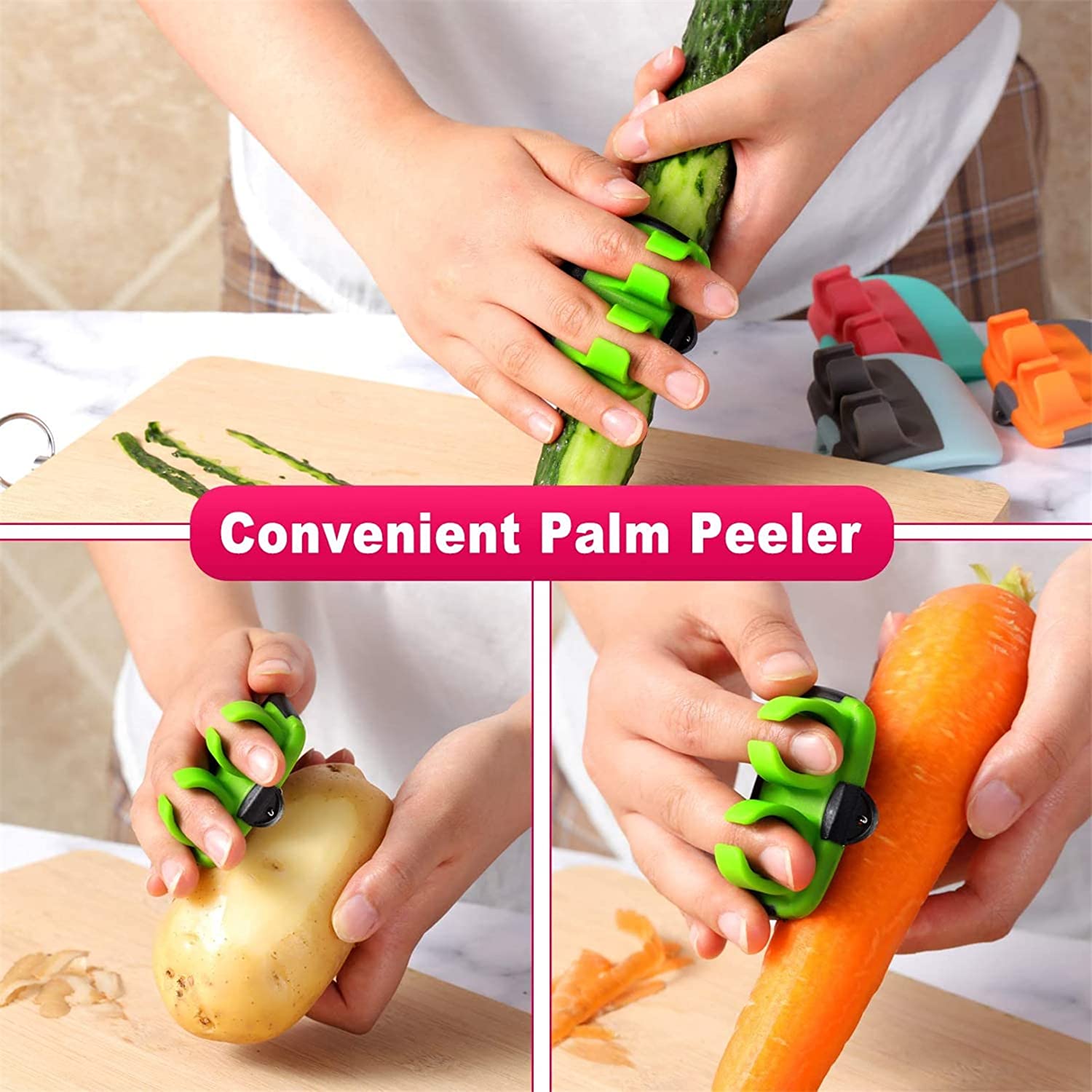 Side view of the XcelCraft Palm Peeler showcasing its ergonomic design.