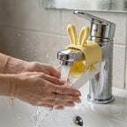 Baby sink faucet extender with child-friendly design
