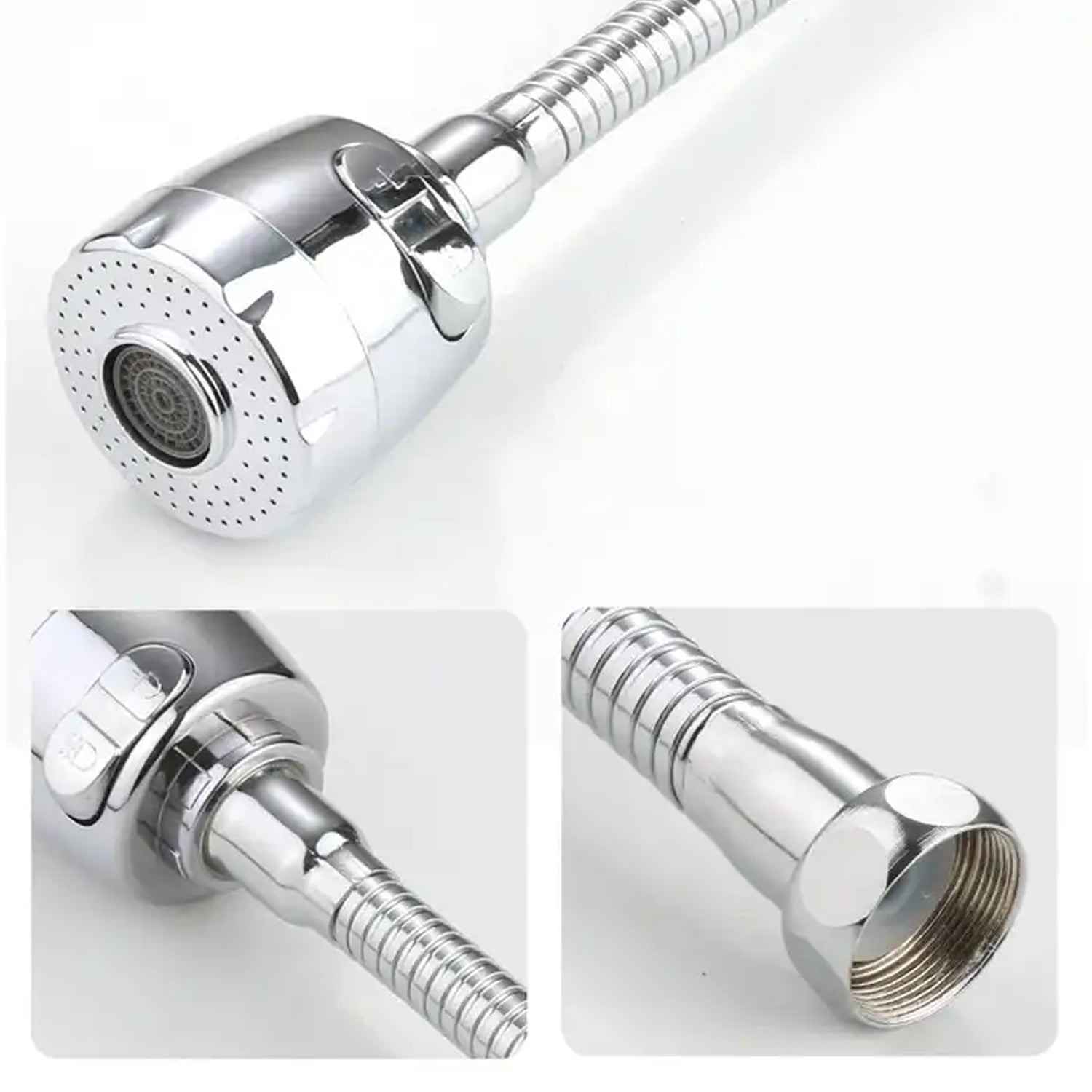 Faucet Sprayer in action, emitting a strong shower spray for effective cleaning.