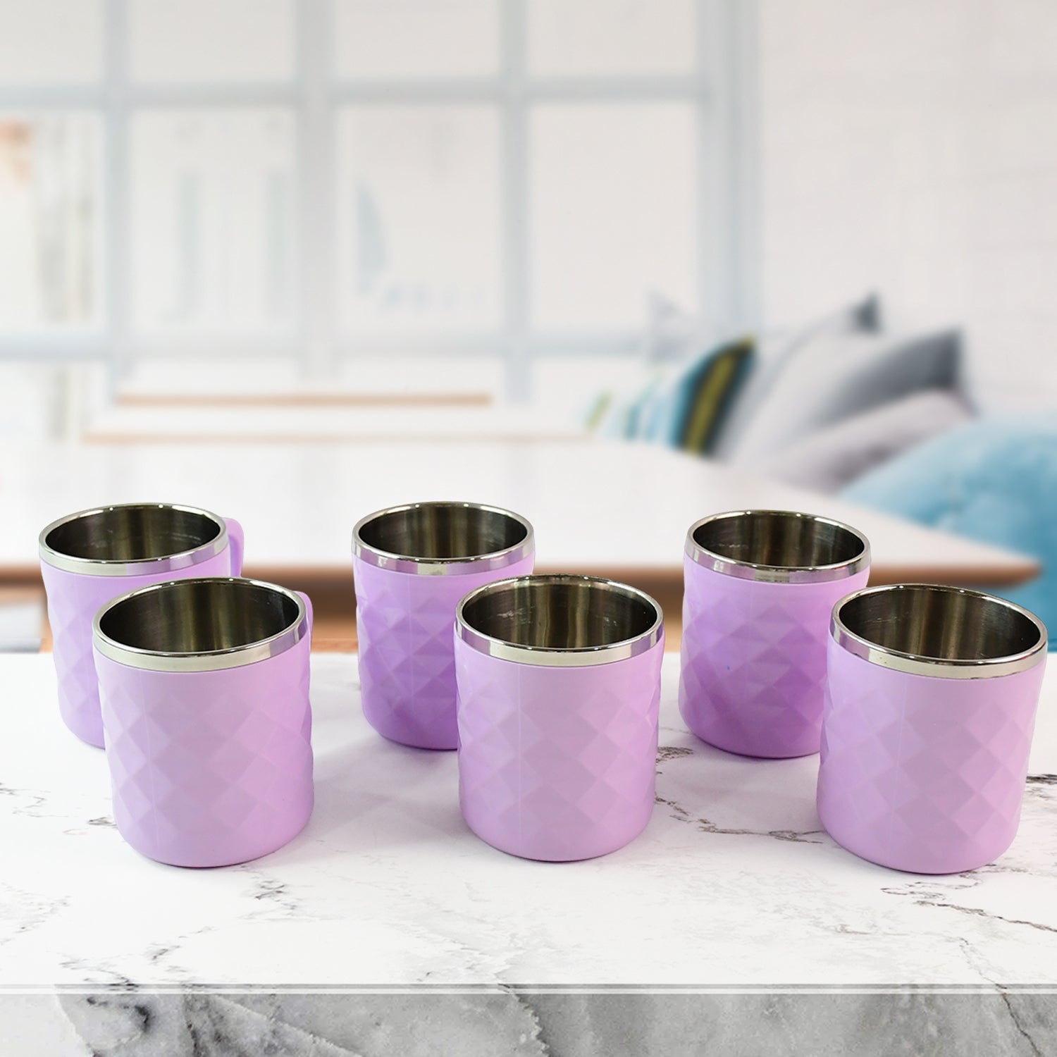 Herba Silika design tea cup showing double wall stainless steel and BPA free plastic