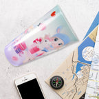 The vibrant LED light-up bottle ready for school or a fun picnic adventure.