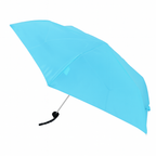 A person holding the DrizzlePro 3-fold umbrella, demonstrating its comfortable grip and ease of use in rainy weather.