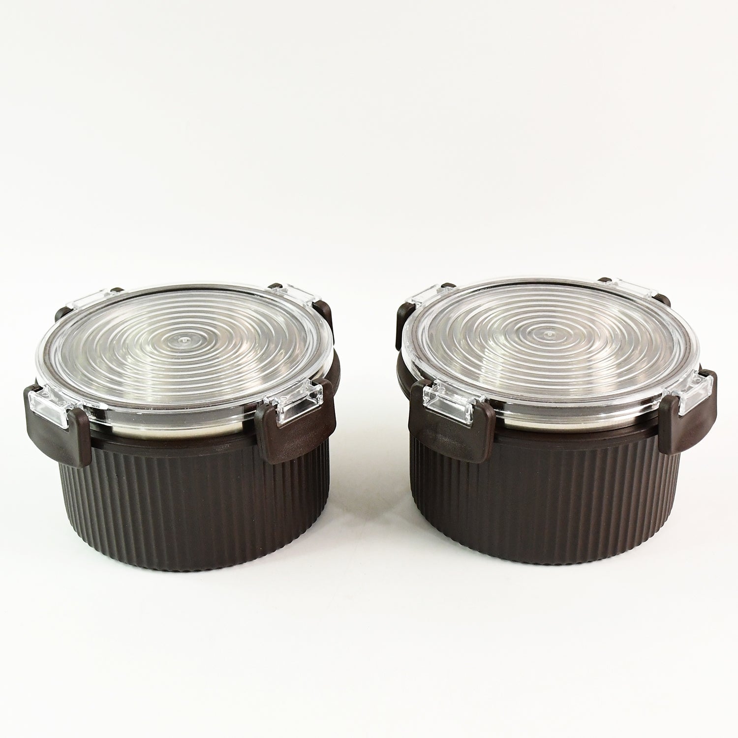 Rustic kitchen storage jars with secure clip-lock airtight lids and modern design