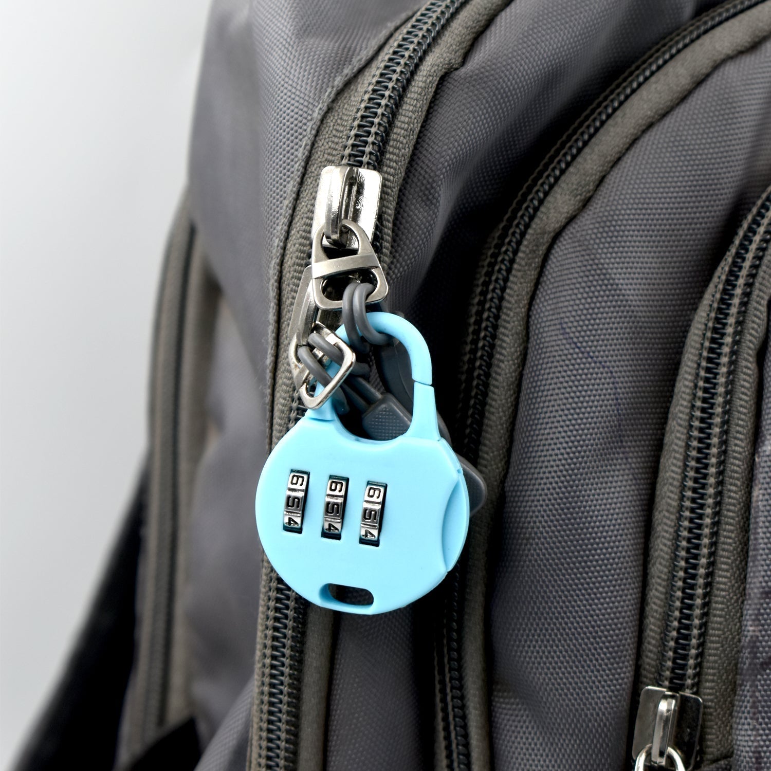 A compact 3-Digit Zipper Lock in black, perfect for securing luggage and bags.