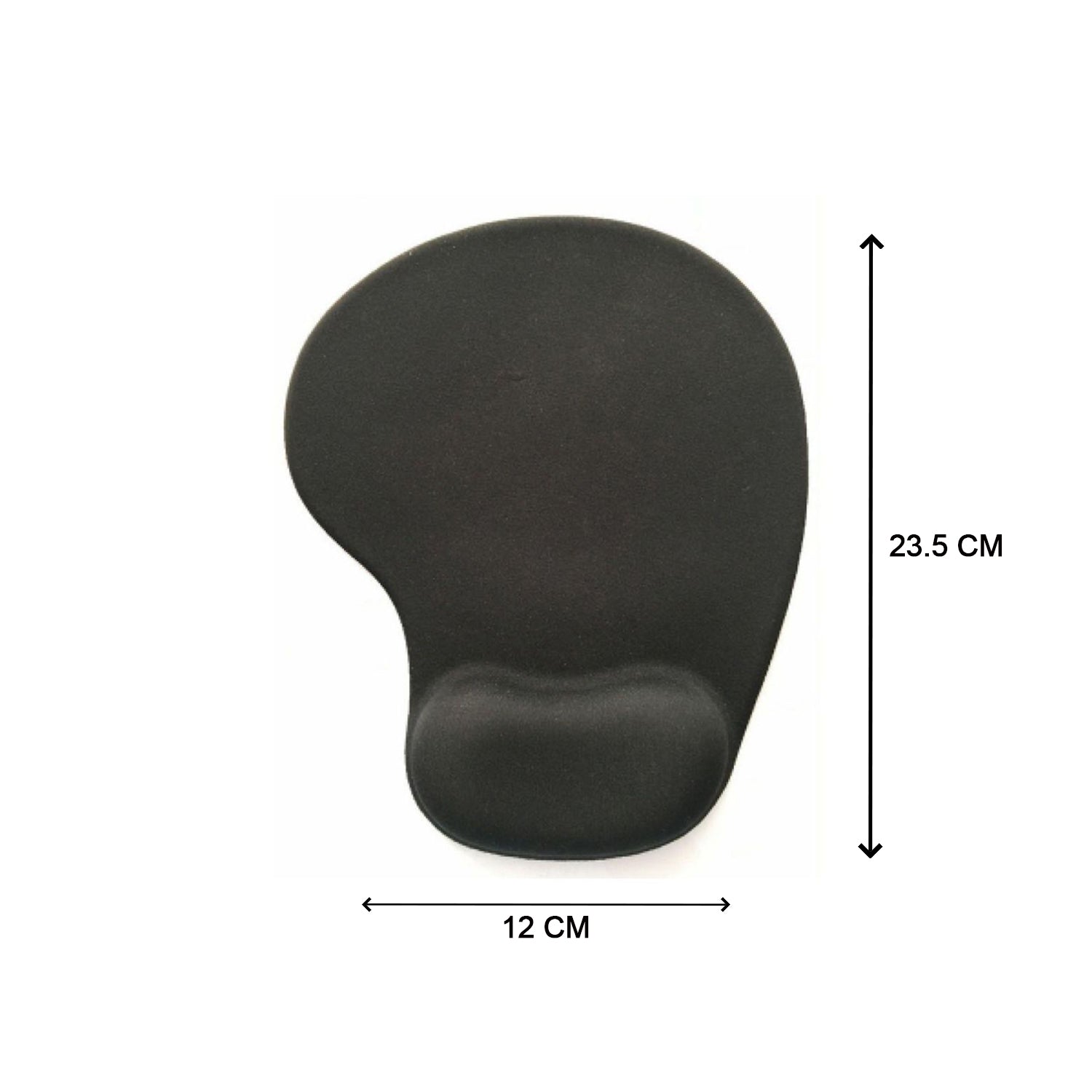 Detailed view of ergonomic wrist support mouse pad, ideal for long computer sessions