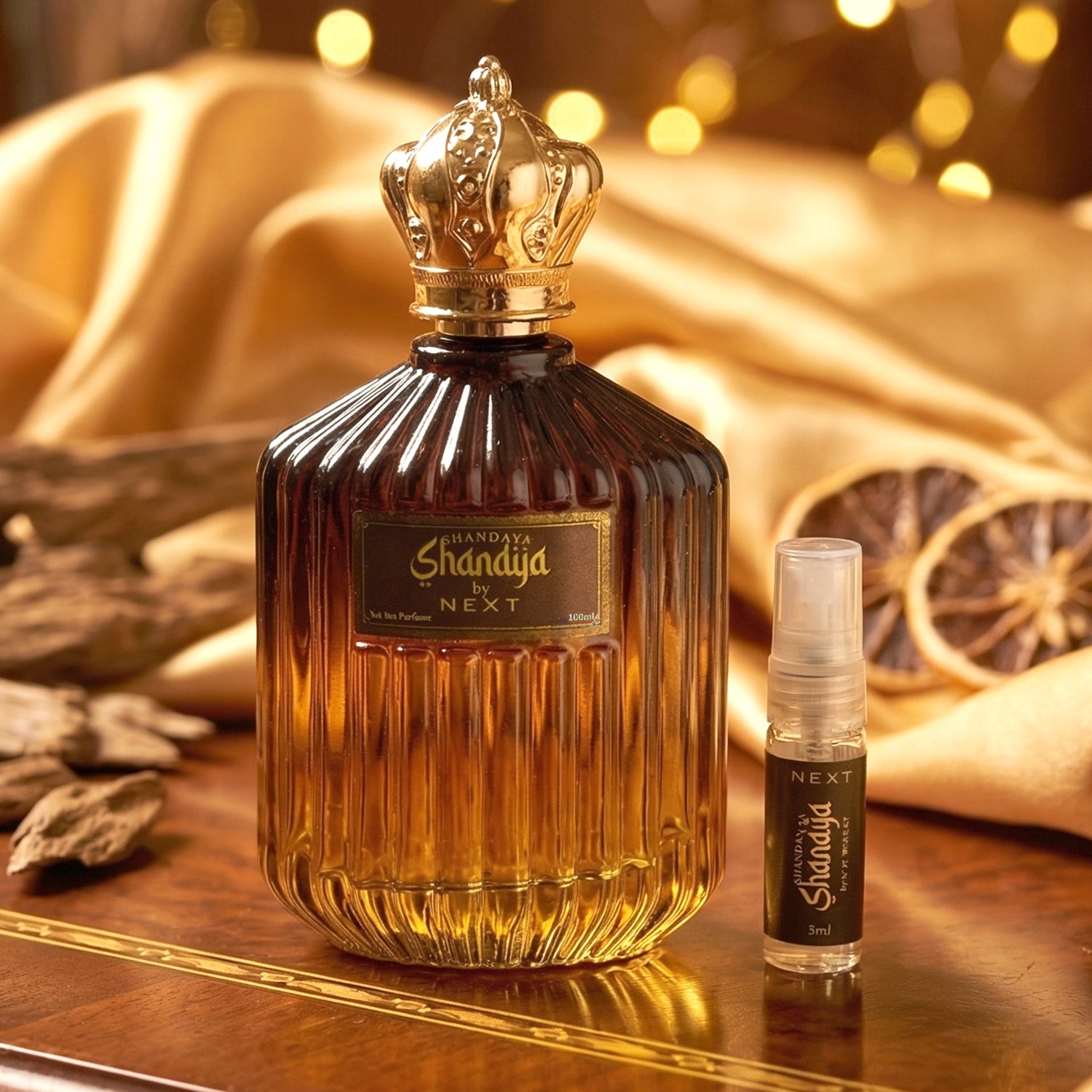 Long lasting perfume spray bottle showcasing rich oud fragrance