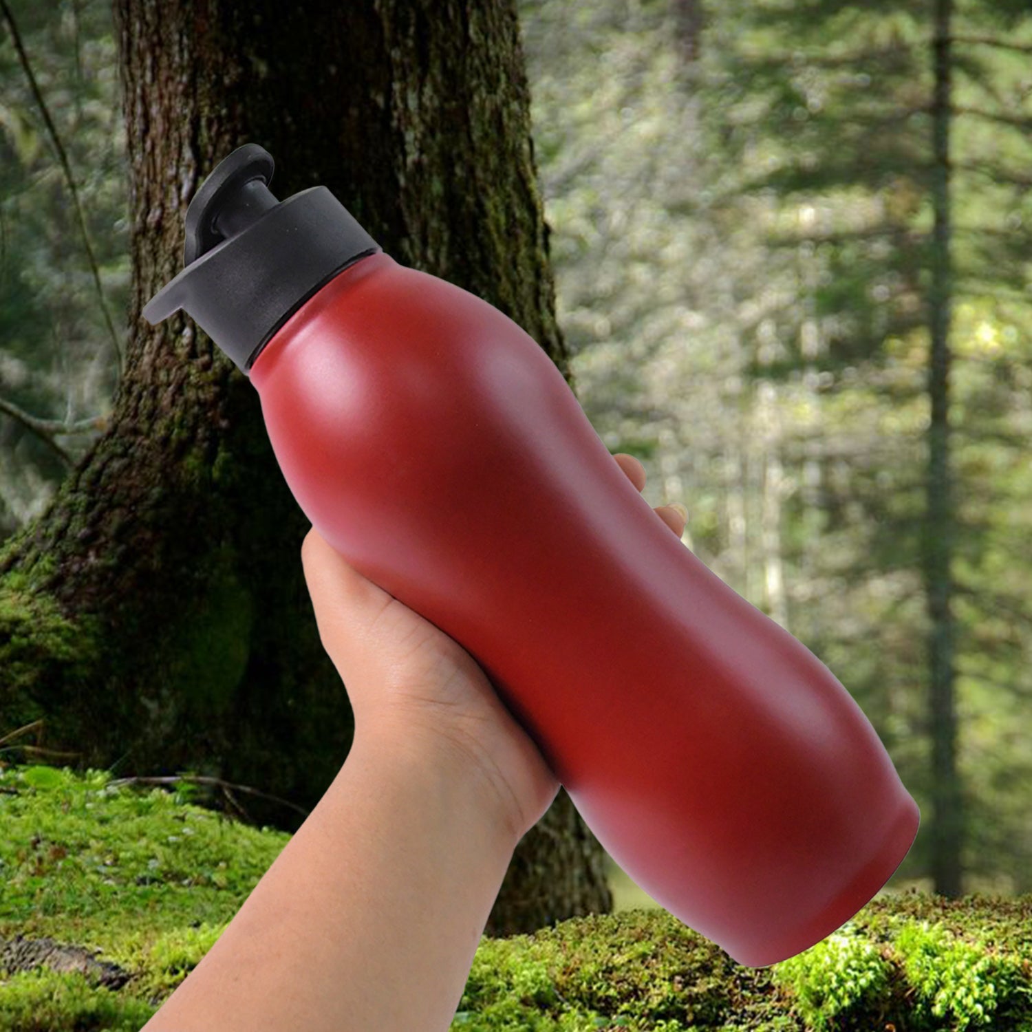 Stainless steel water bottle in aqua pure matte finish