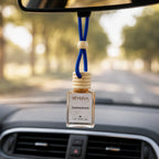 Siyera Sandalwood Car Perfume bottle on a white background.
