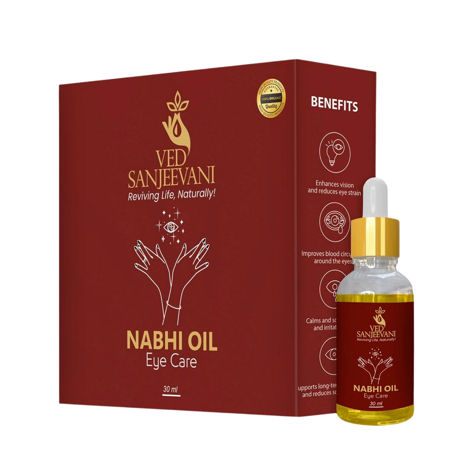 Natural Nabhi Oil for eyes to soothe tired and dry eyes