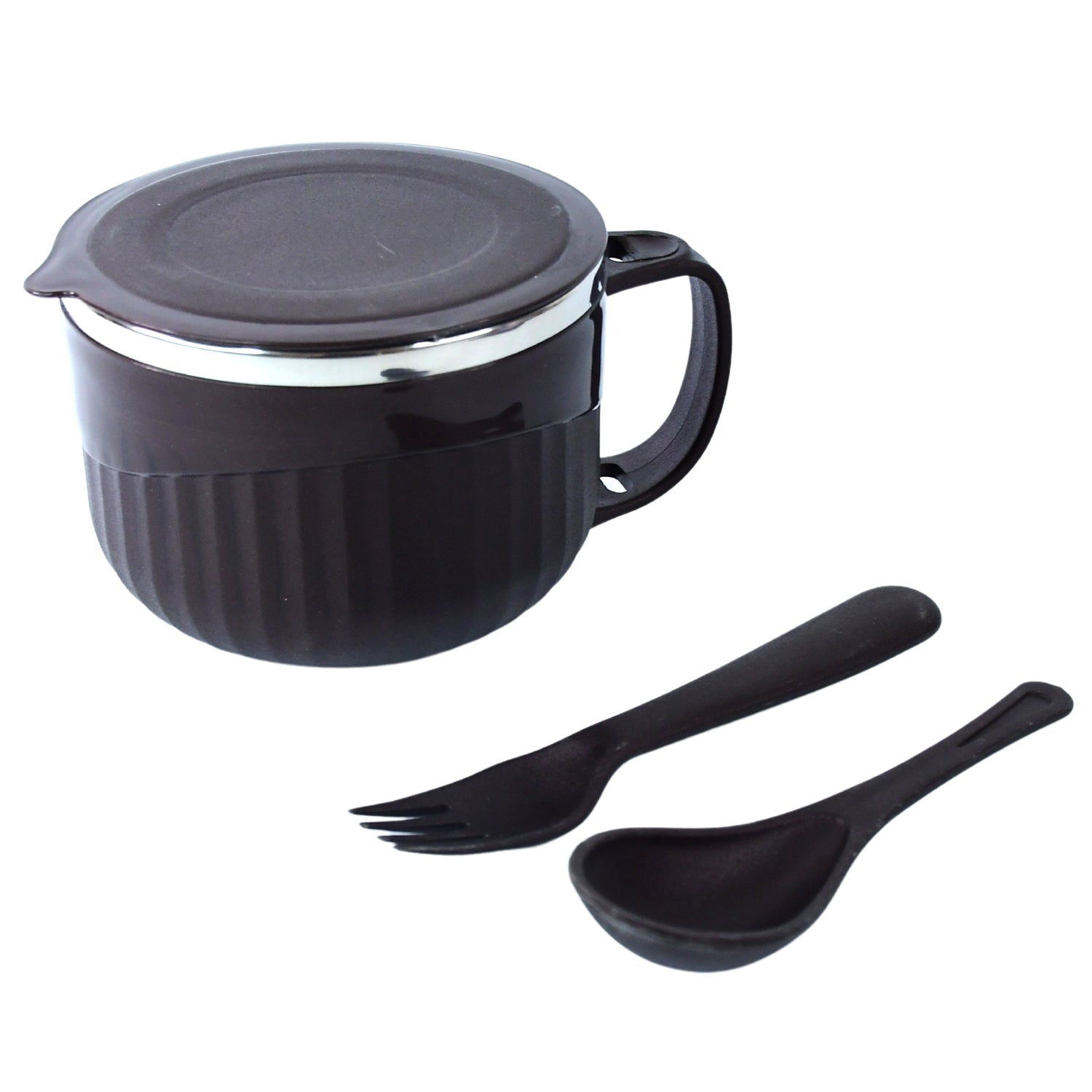 Portable stainless steel inner food container of insulated lunch bowl 650ml.