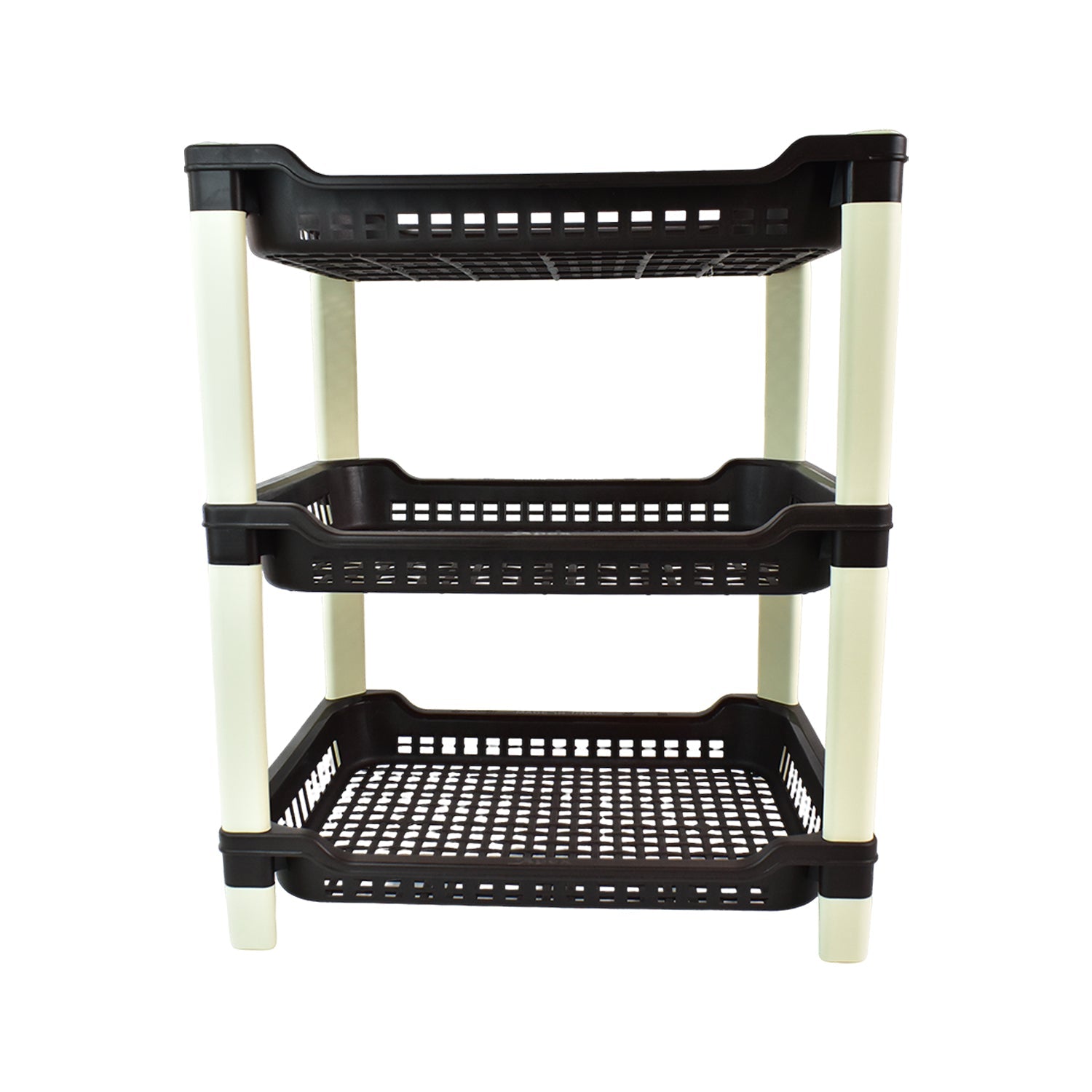 Portable and lightweight plastic storage rack ideal for home use