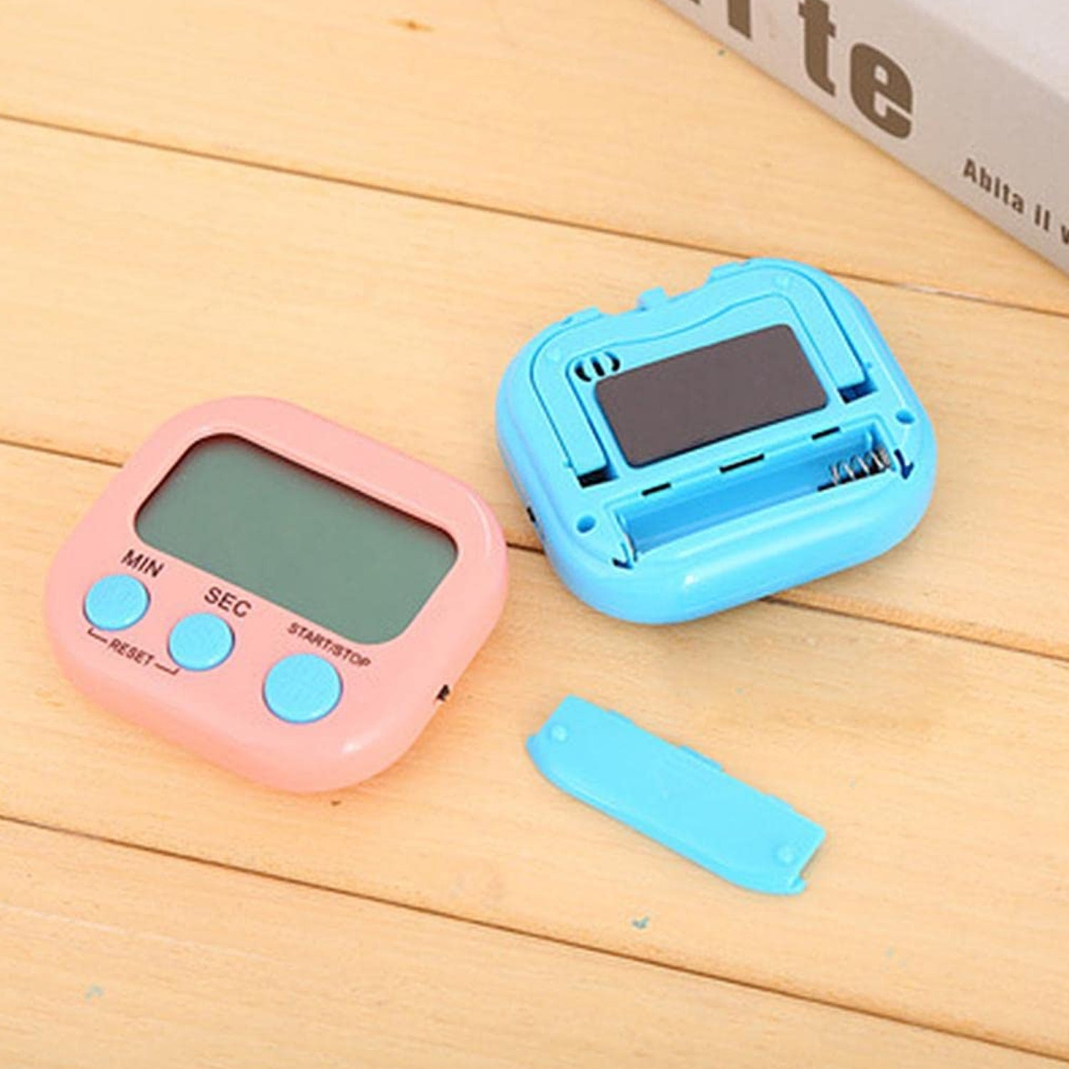 Digital timer displaying time, suitable for both kitchen and office tasks.