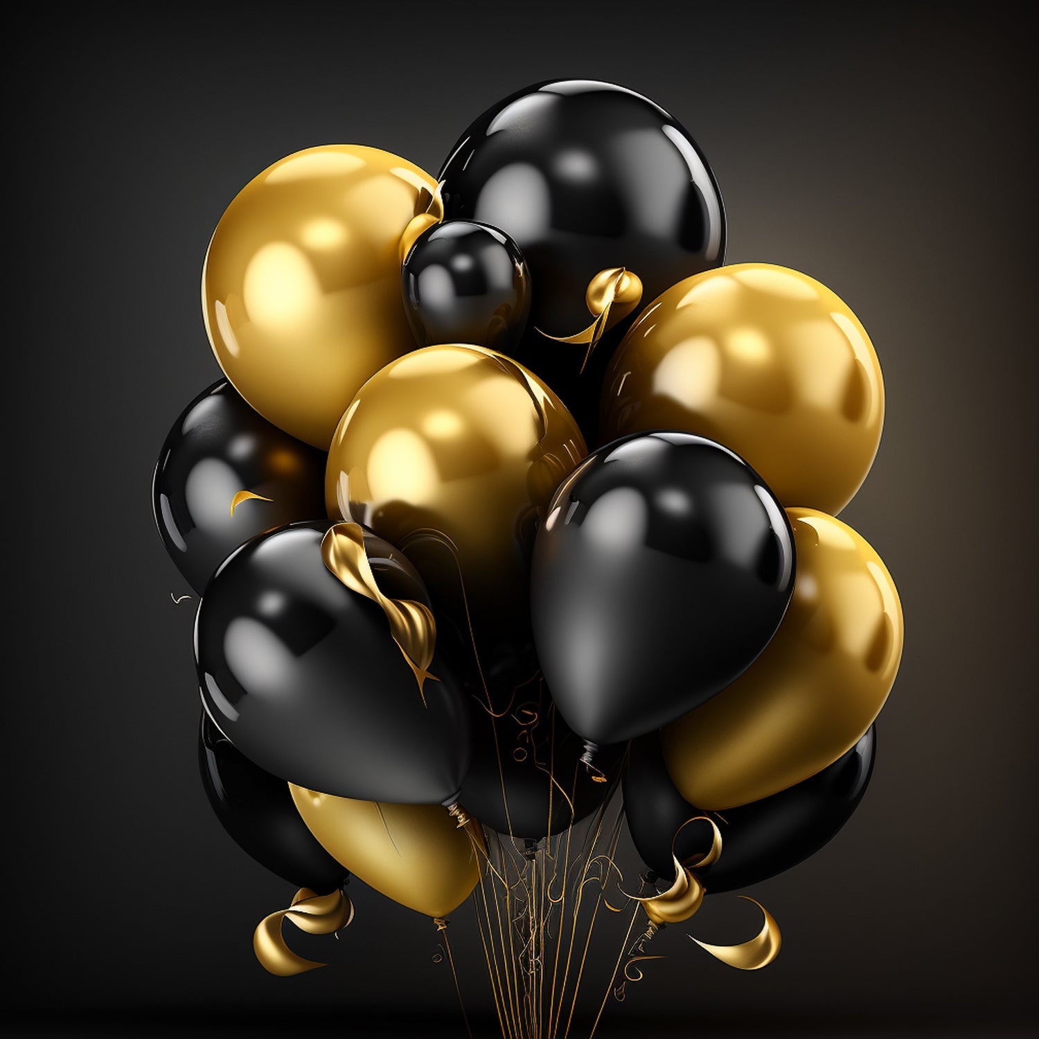 Vibrant multicolor latex balloons floating for a festive party decoration.