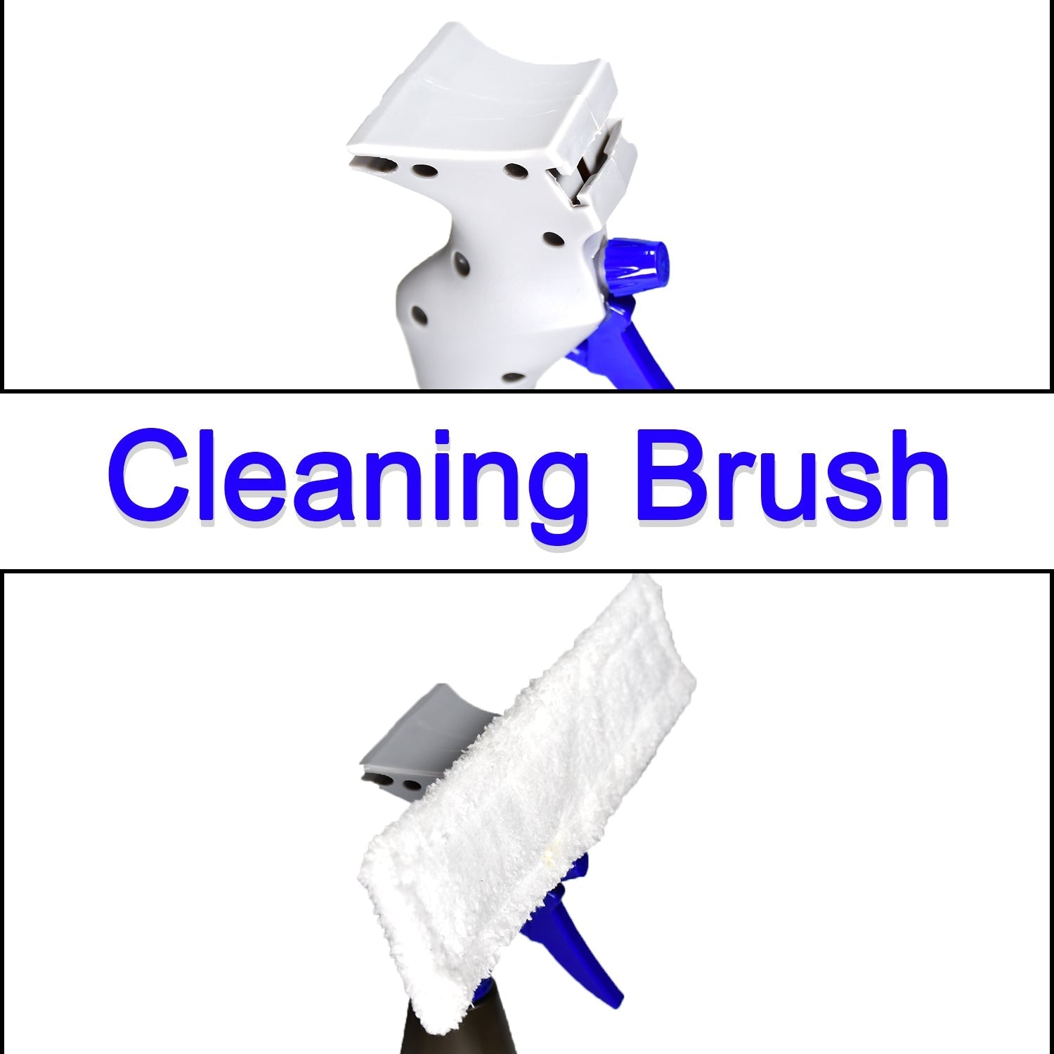 Ergonomic handle of the 3-in-1 glass cleaning brush for comfortable grip.
