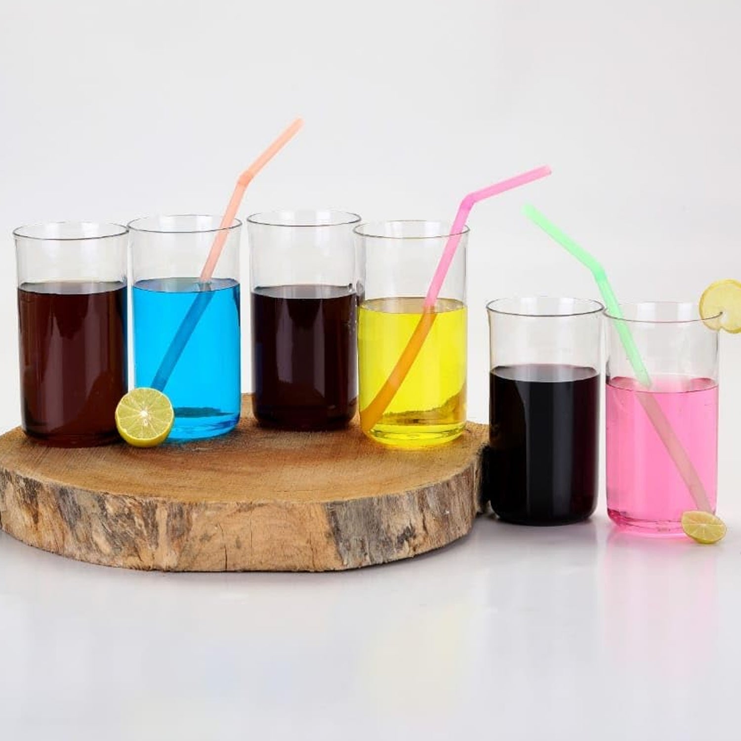 Lightweight 300ml plastic glasses with a glossy finish and modern design