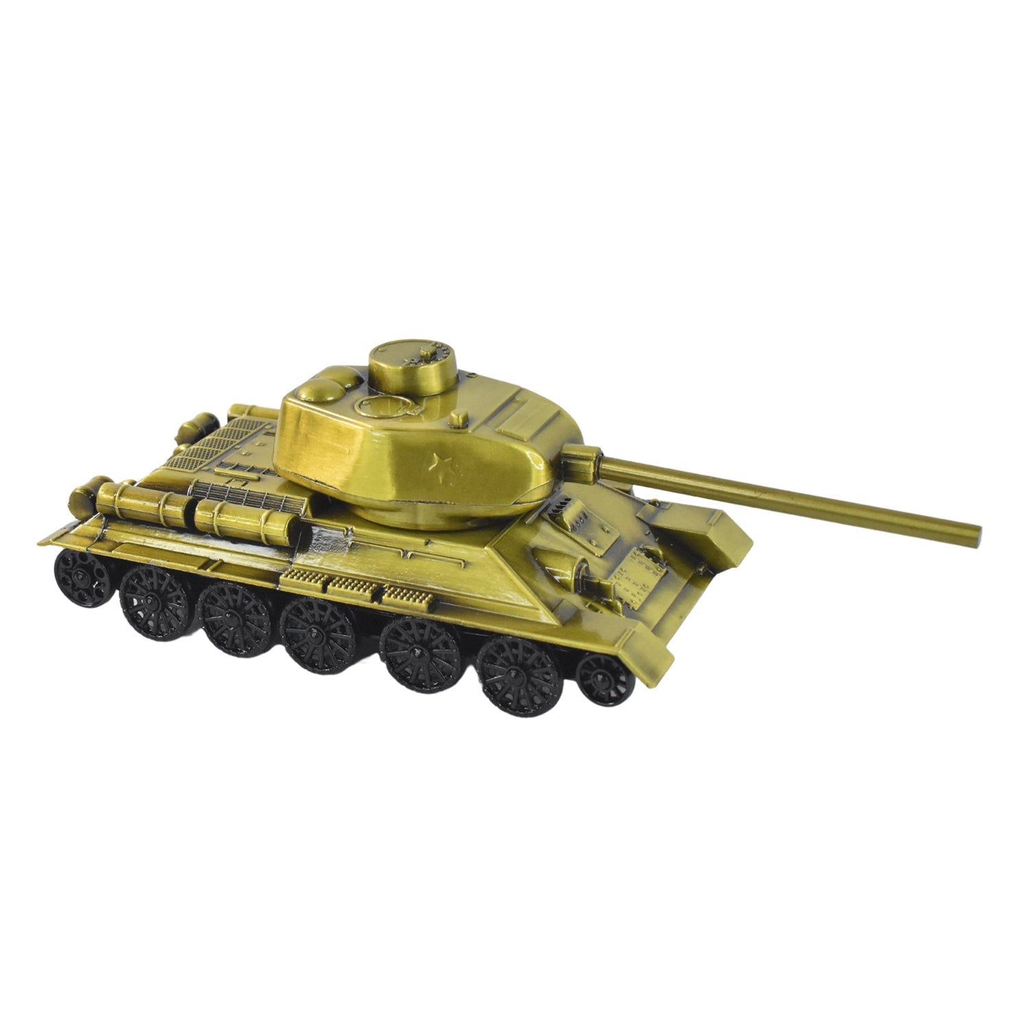 Wartime inspired iron tank model for home decor