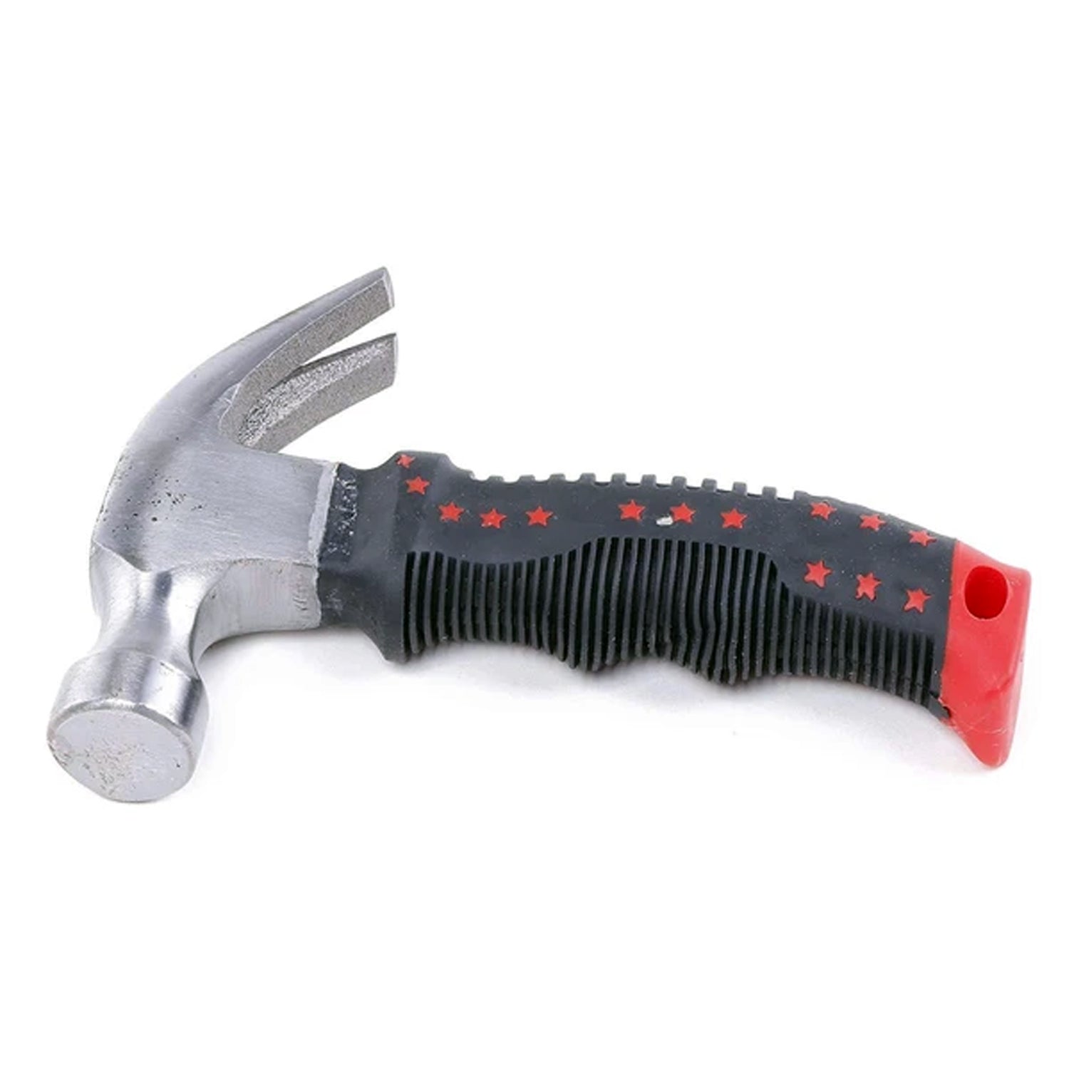 Hand holding the XcelCraft mini claw hammer, demonstrating its comfortable grip for DIY tasks.