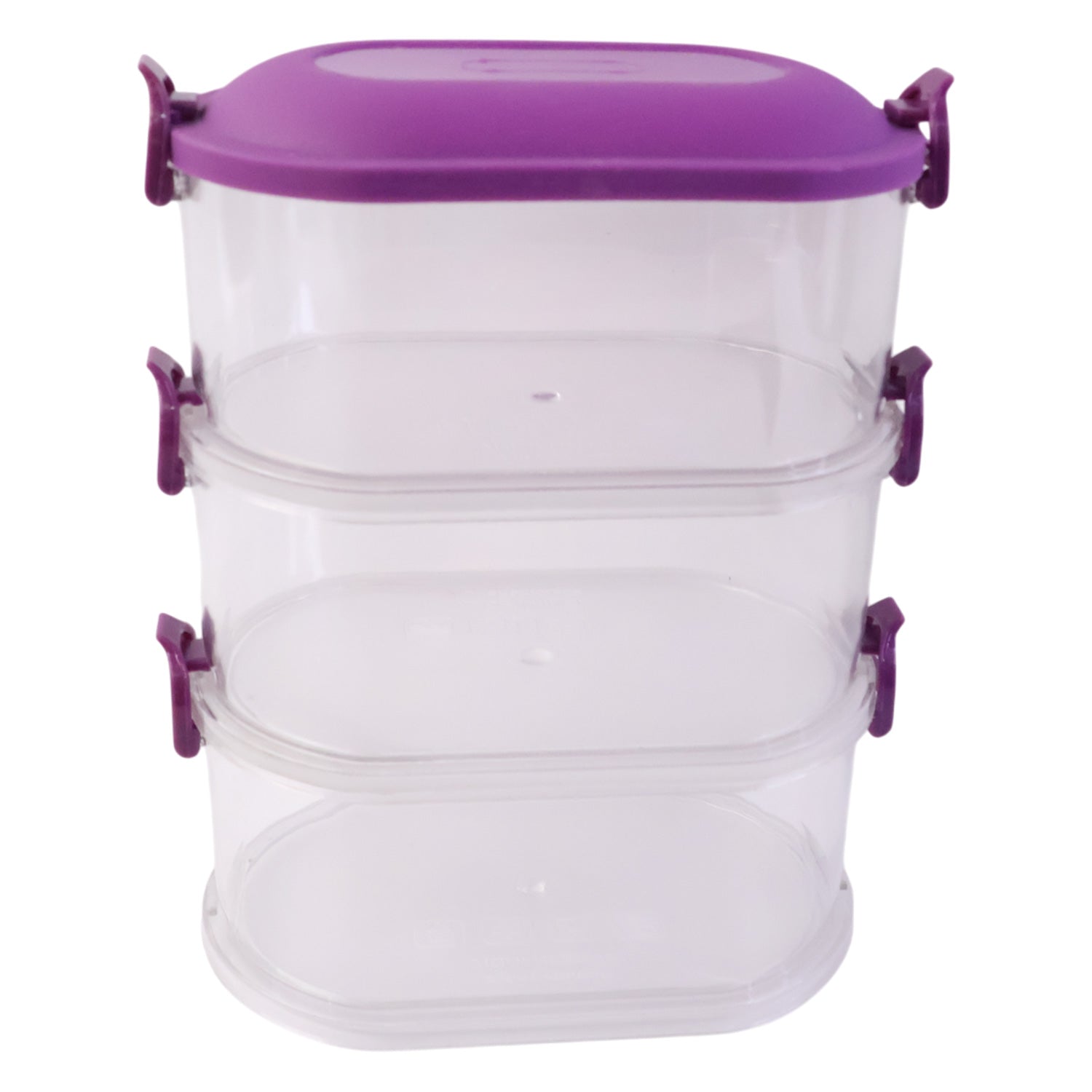 Full set of stackable airtight food storage containers