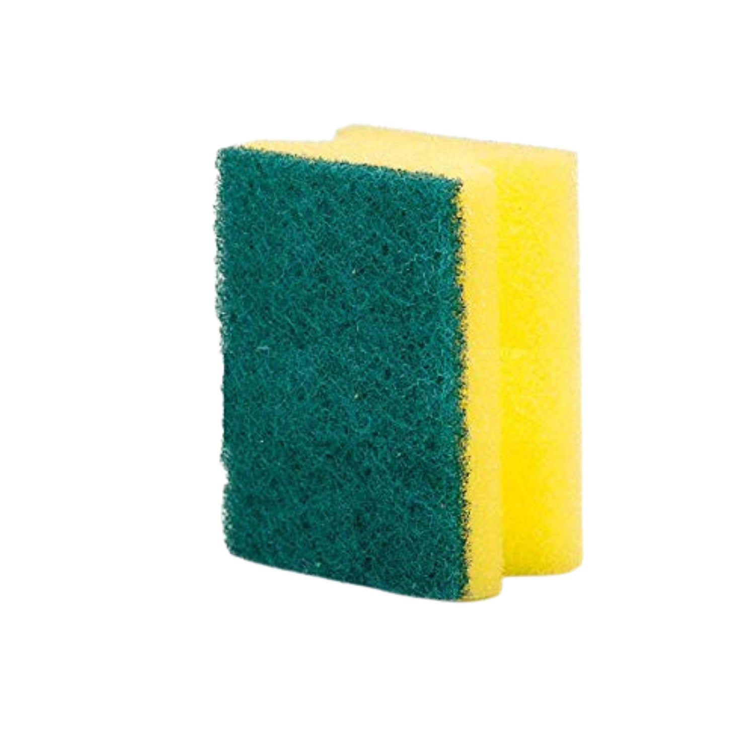 Ergonomic design of the cleaning sponge pad with thick sponge backing for comfortable grip.