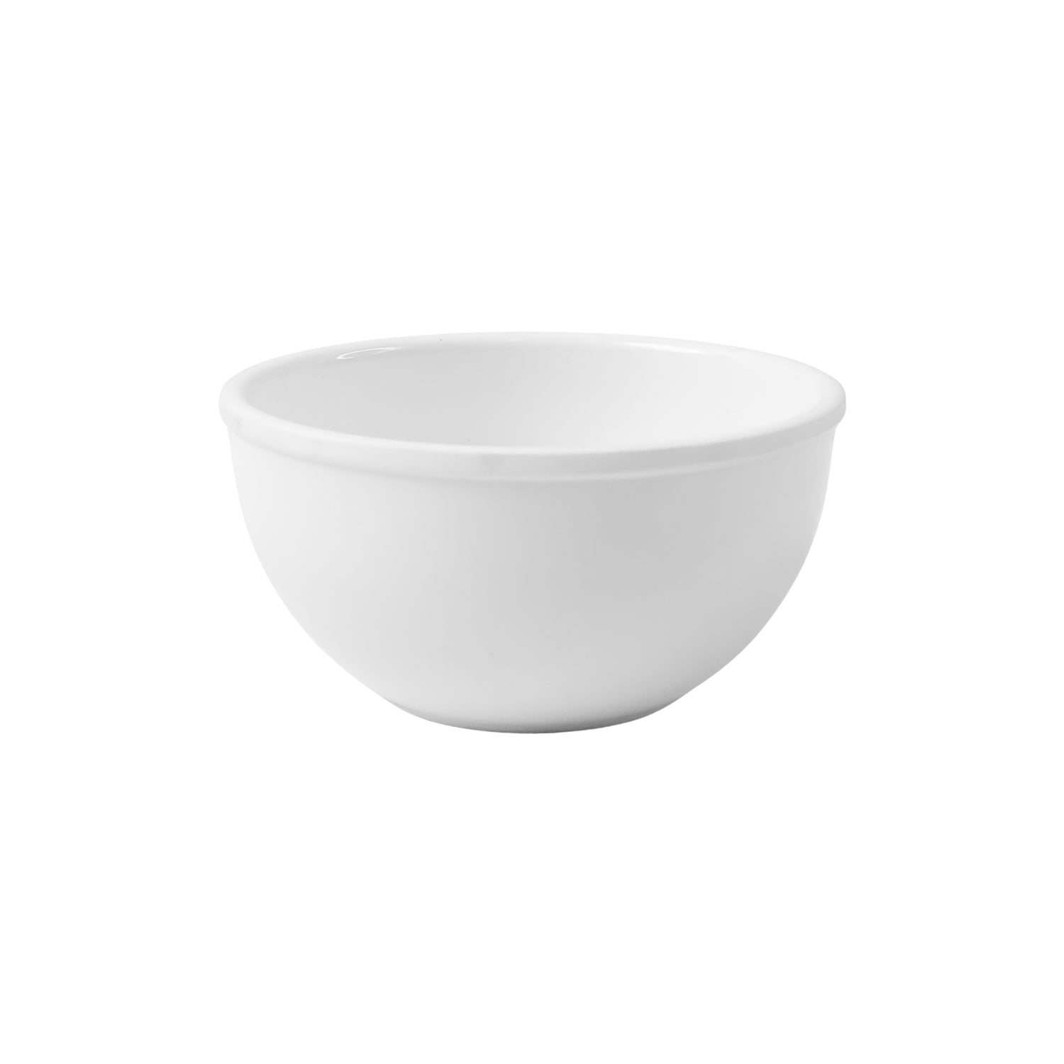 Side profile of durable small melamine serving bowl