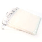 Clear courier polybag with items packed inside for shipping