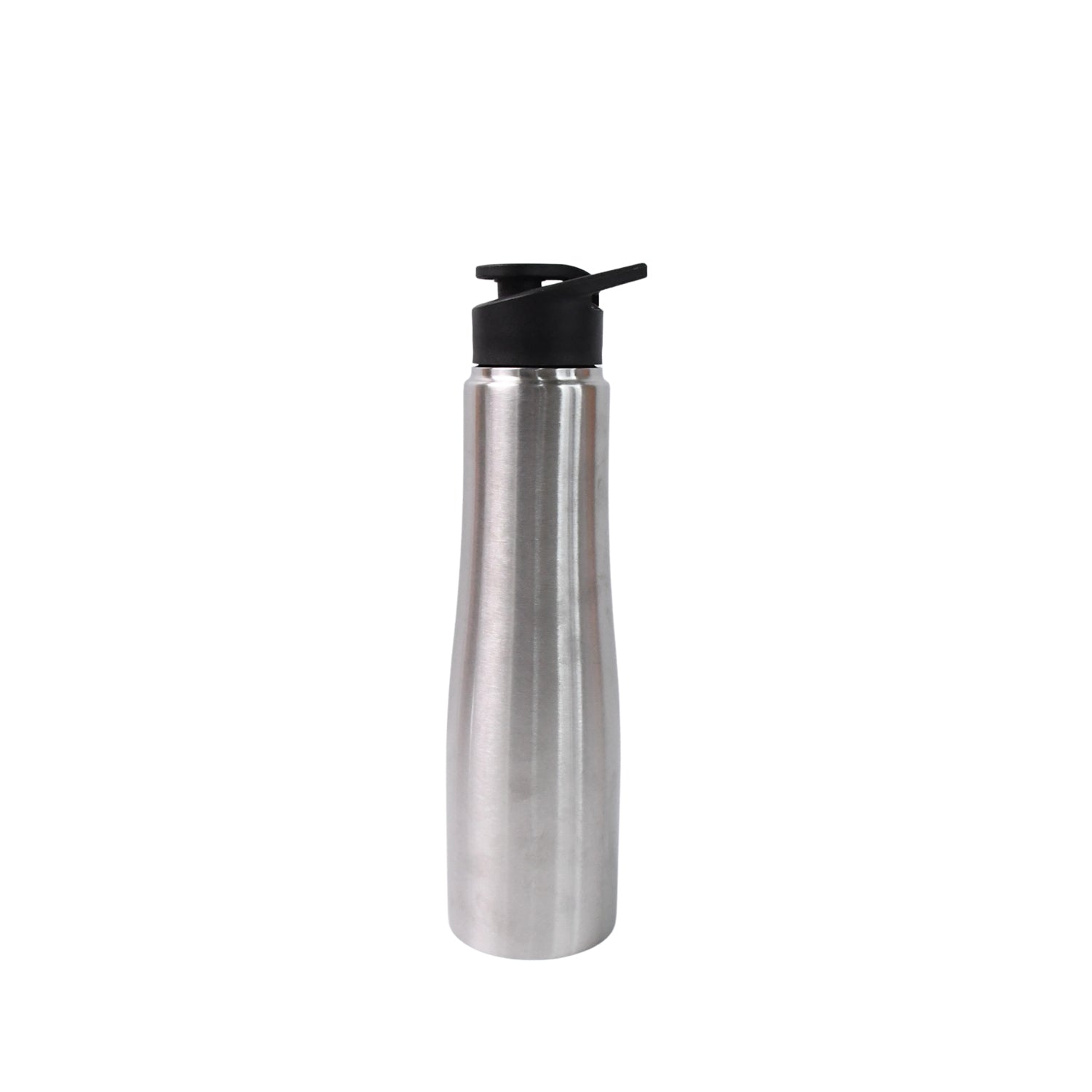 Leak-proof cap detail on stainless steel insulated water bottle