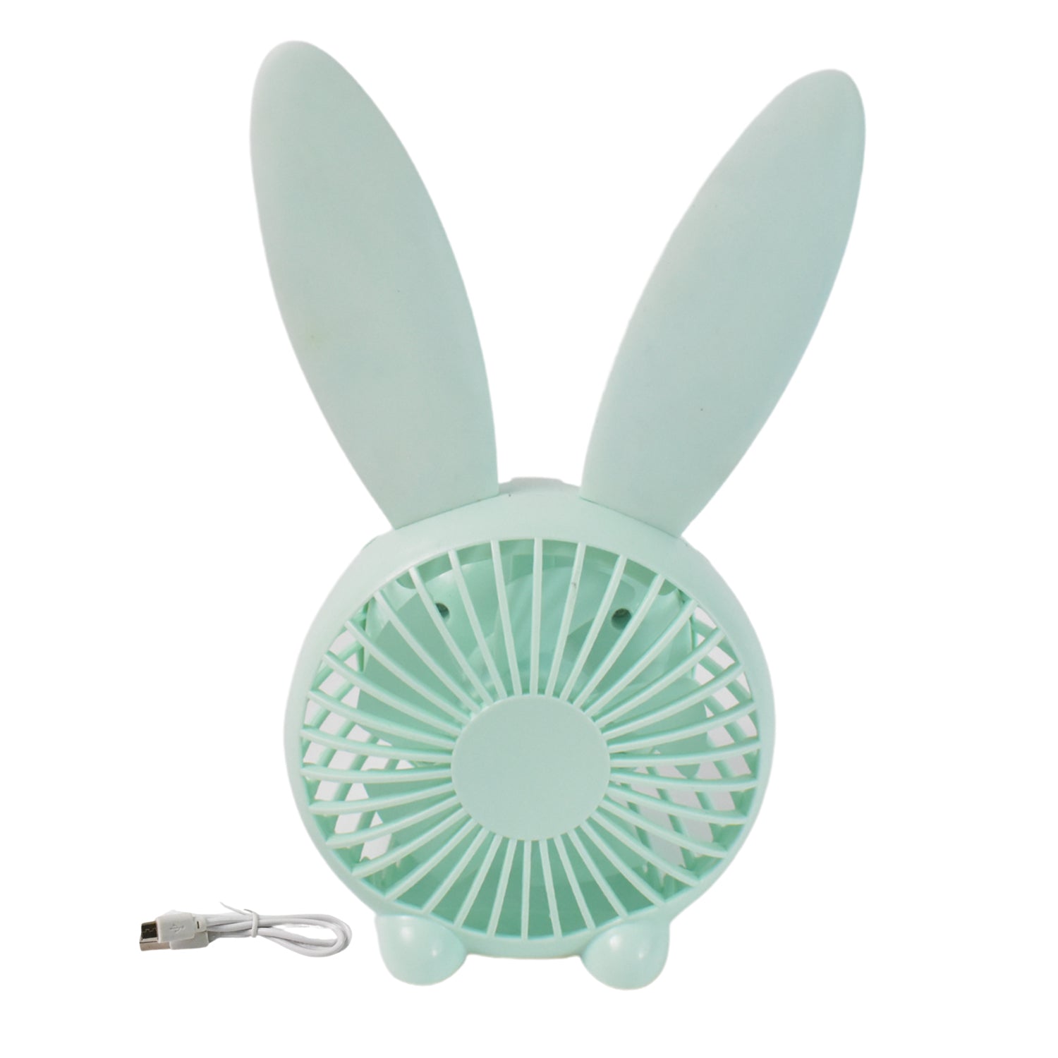 USB desk fan with rounded ergonomic PP blades for silent cooling
