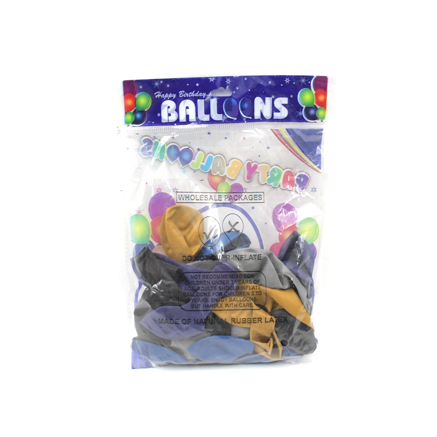 Close-up of a cluster of natural latex balloons in various vibrant colors for events.
