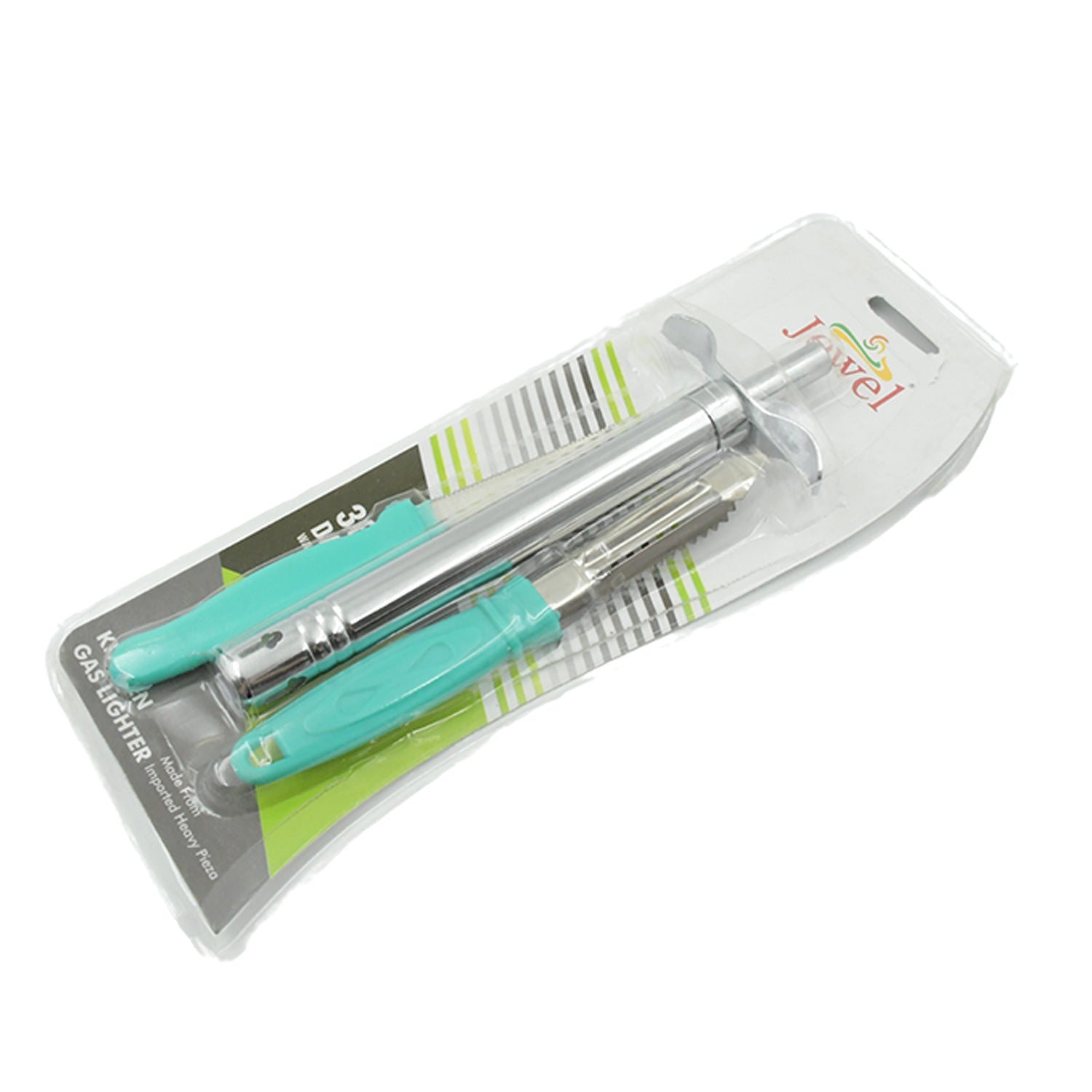 Overview of the Quickslice Kitchen Combo Set's three essential tools on a kitchen surface.