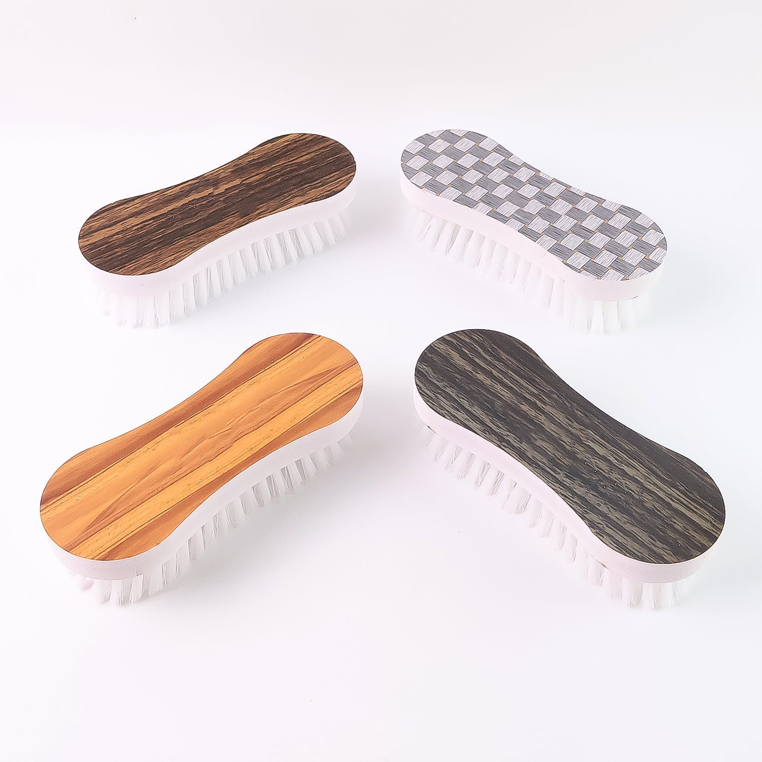 Ergonomic laundry brush kit with compact lightweight design for easy use and storage